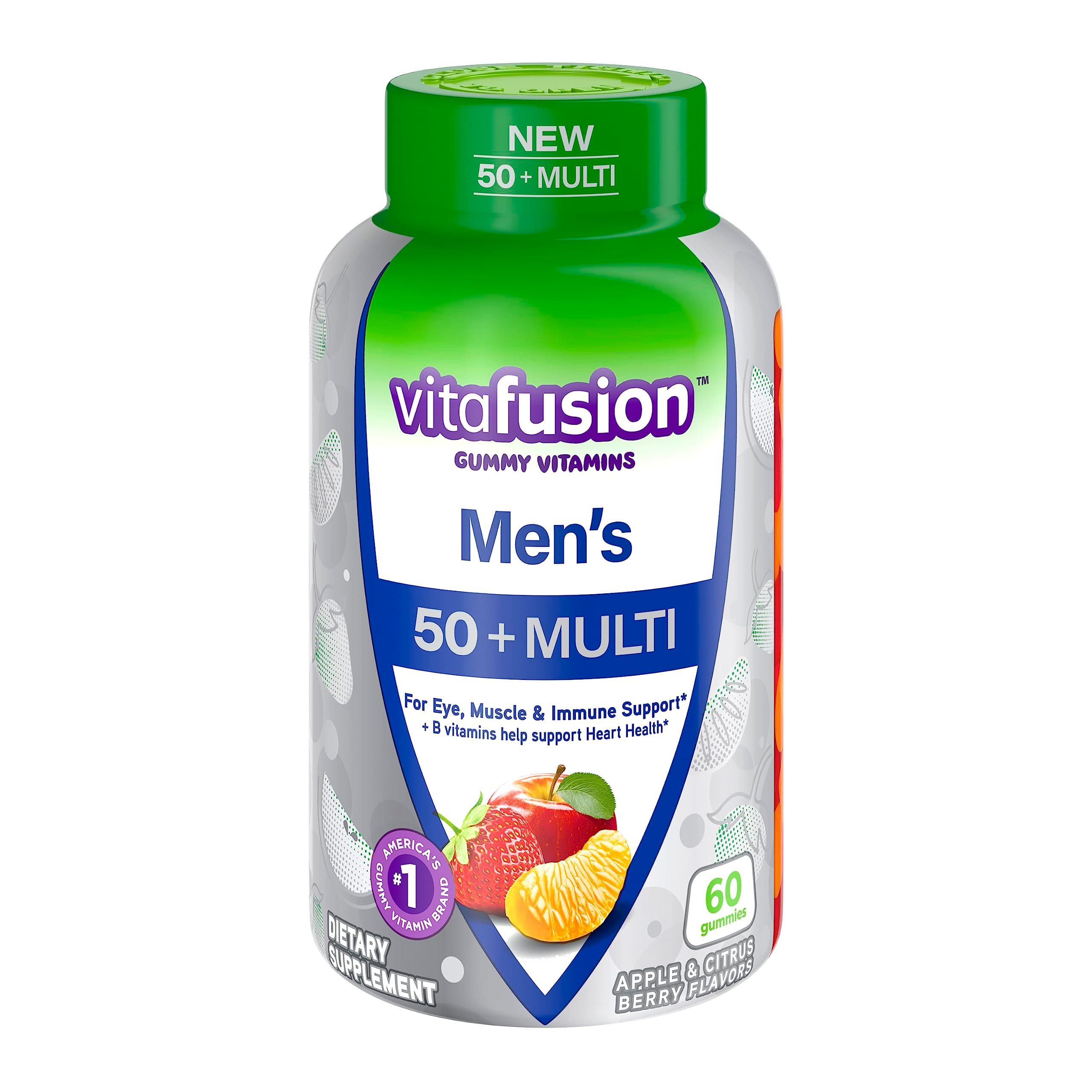 Vitafusion Men's 50+ Multi Daily Support Supplement 60 Count