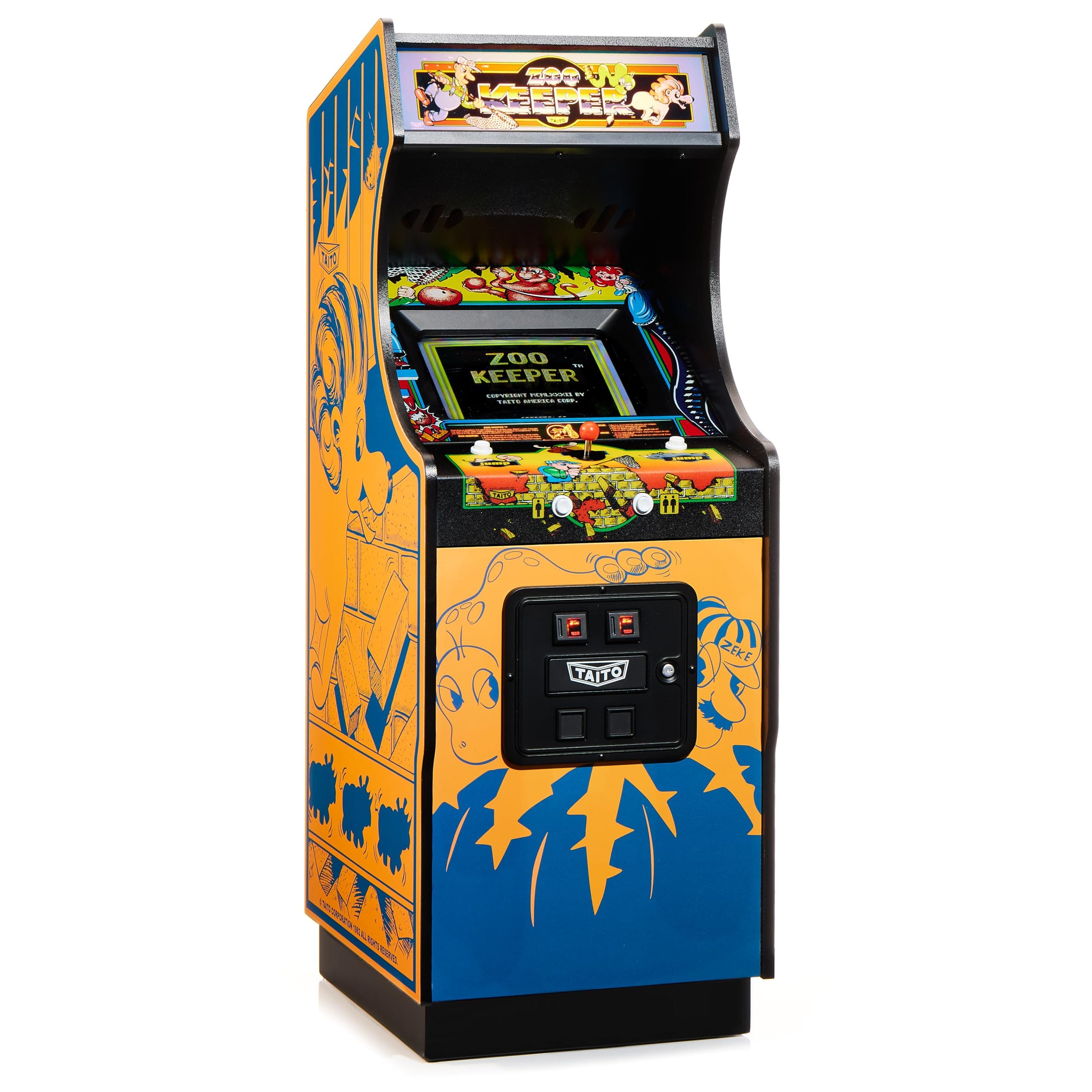 Numskull Quarter Zoo Keeper Mini Arcade - 1/4 Scale Authentic Wooden Replica, Original ROM, Rechargeable Battery & 3W Speakers for Retro Enthusiasts [video game] [video game]