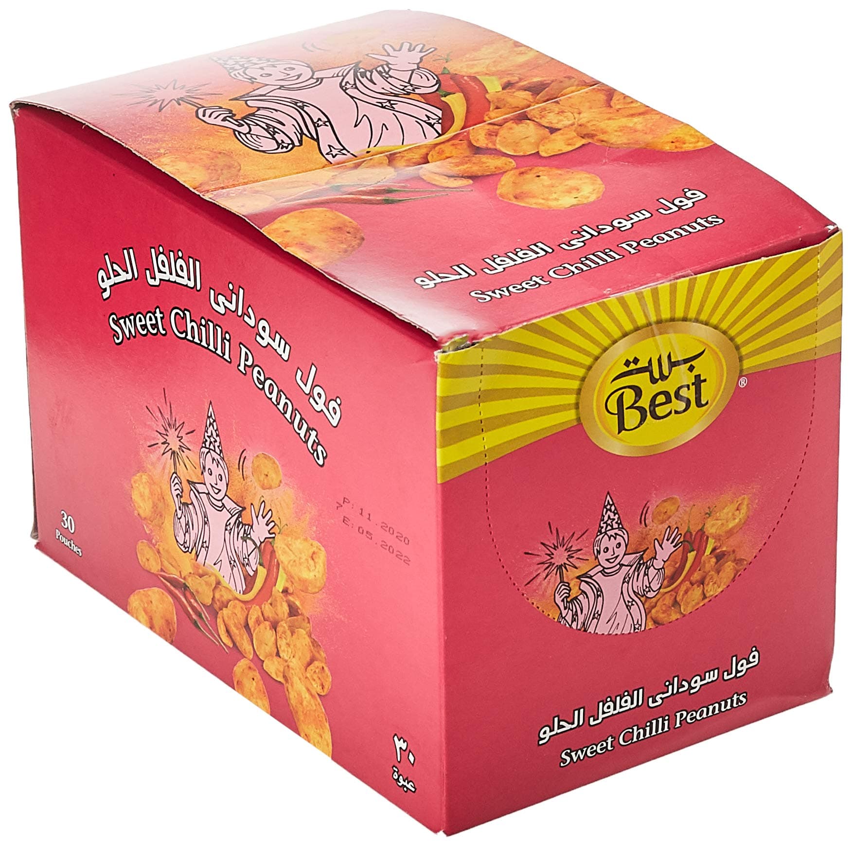 PEANUTS SWEET CHILLI 13GM BOX 30PCS