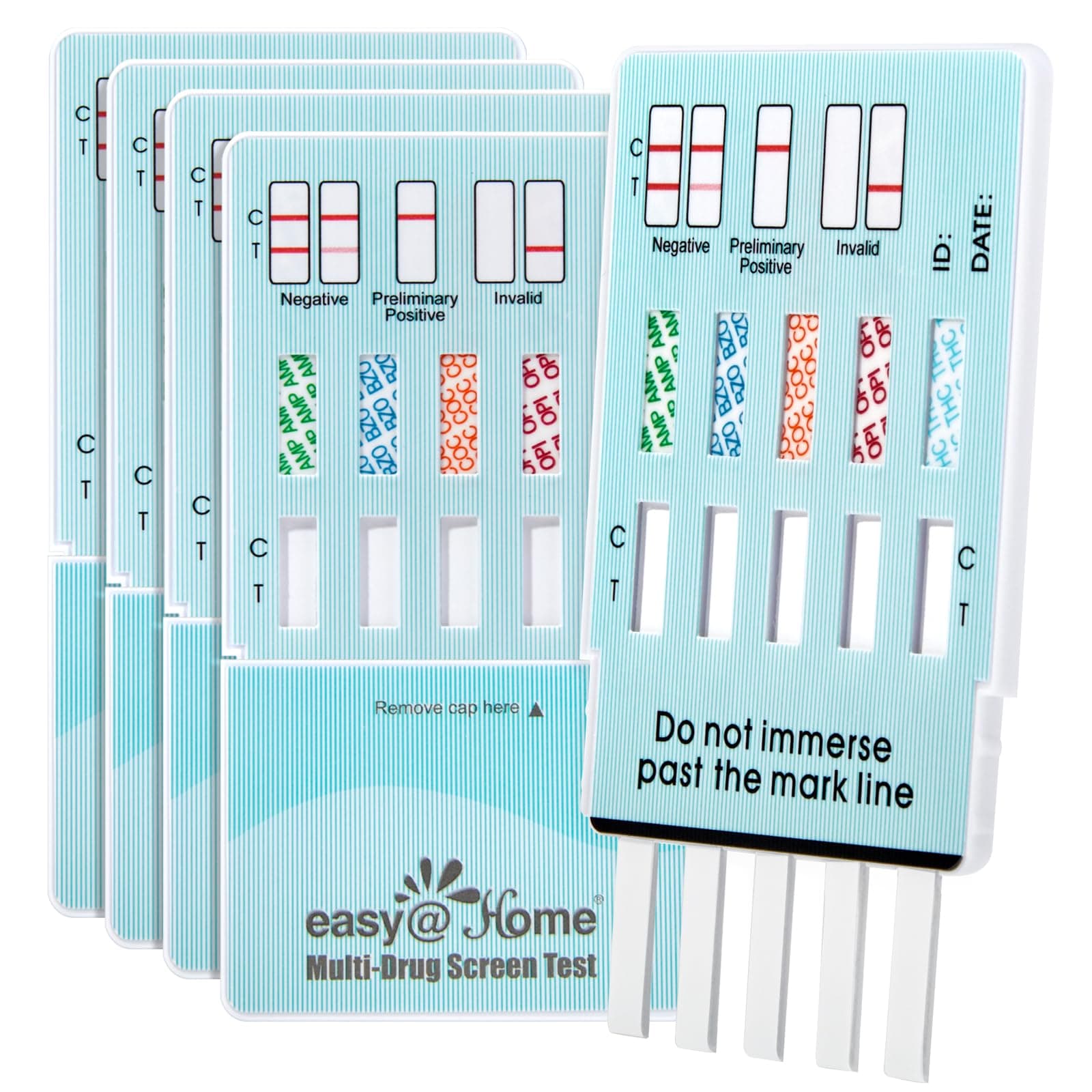 Easy@Home 5 Pack 5 Panel Instant Urine Drug Test