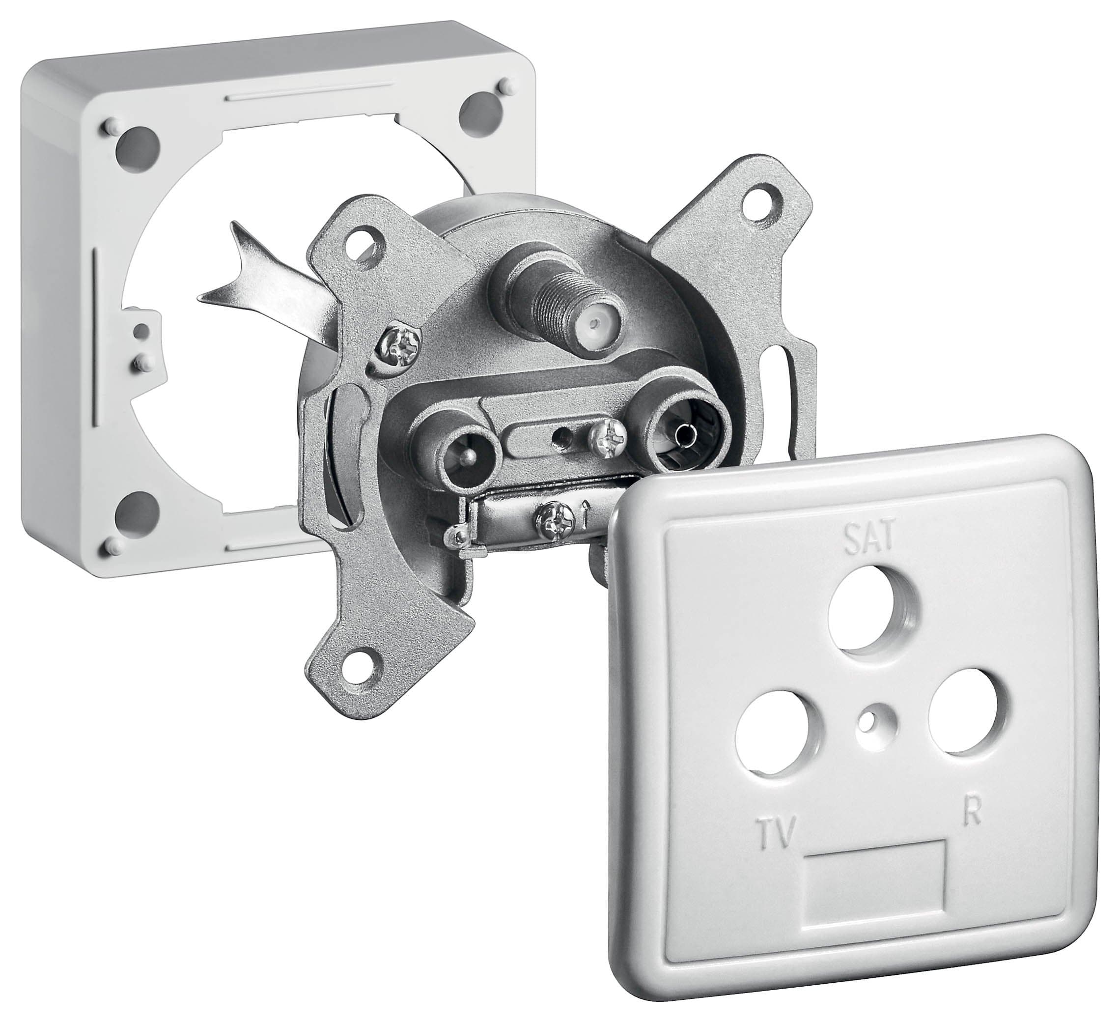 Wentronic 67149-GB Antenna Wall Socket (SAT/TV/Rad.) Frame and Cover Set