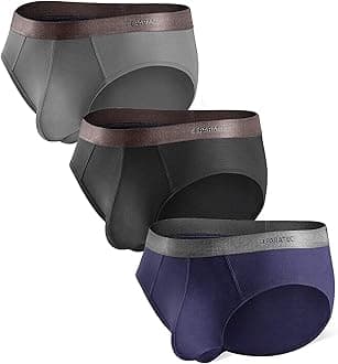 Separatec Men's Boxer Shorts Bamboo Rayon Breathable Soft Men's Underwear with Double Pouch Pack of 3 or 6 Pack