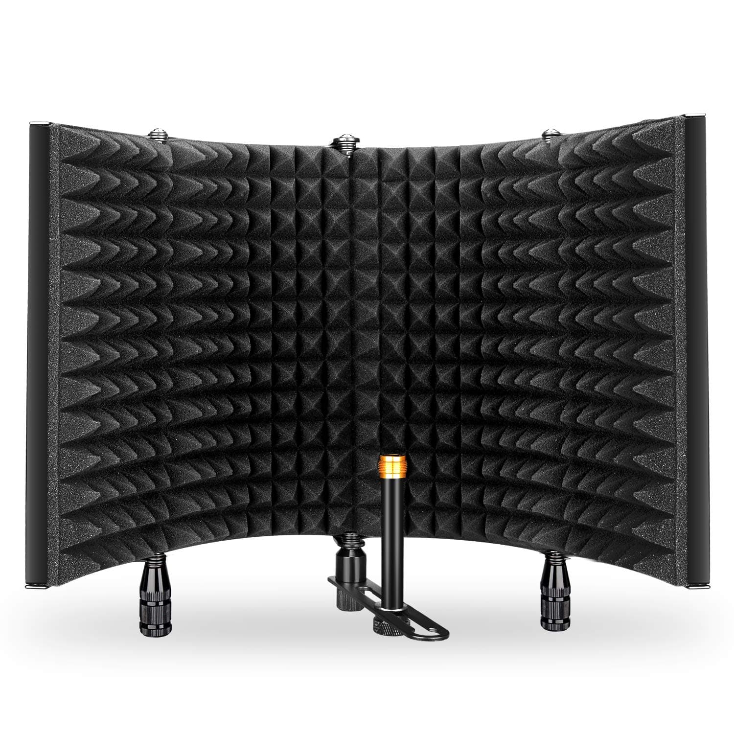 Aokeo Microphone, Soundproofing, Sound Absorbing Material, Shield, Microphone Separation Shield, Foldable, For Vocal Recording Broadcasting, Reflection, Filter, Recording Sound Absorption Material