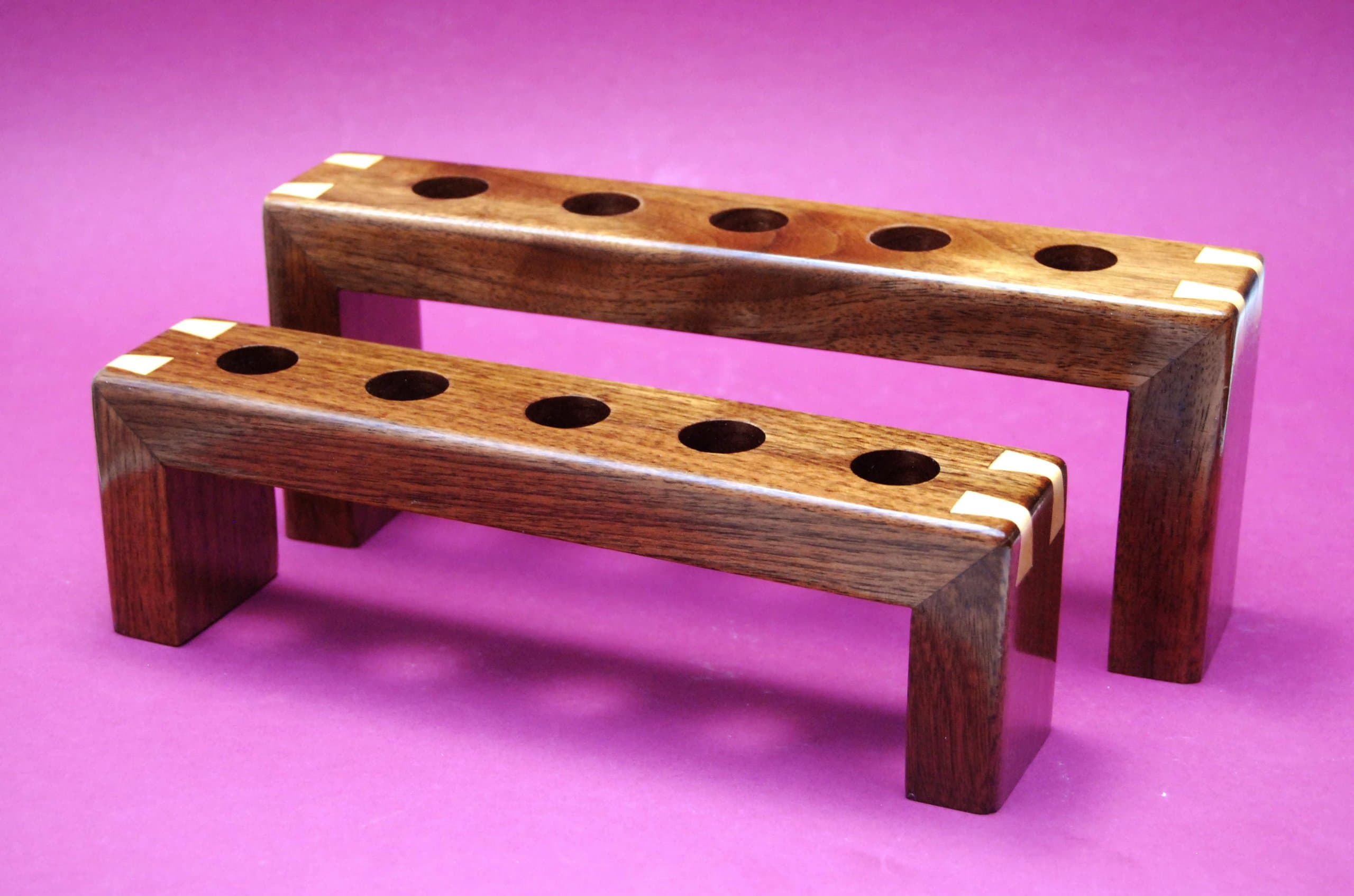 Bottle Stopper Display Stand Display in Walnut with Maple Dovetails (Tall)