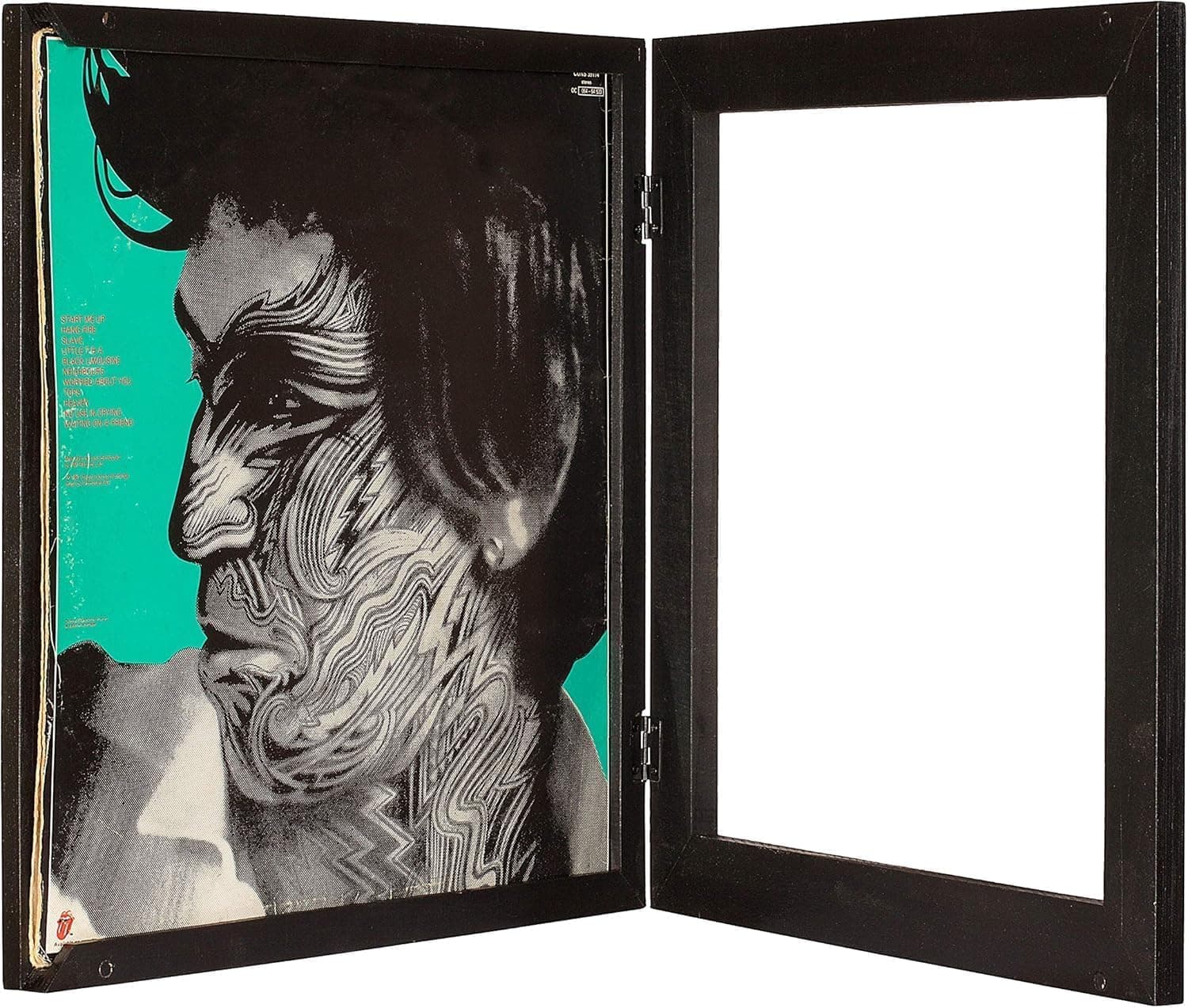 KAIU Vinyl Record Frame – Solid Wood Album Frames for Vinyl Records Accessories Gifts to Mount on Wall, 13.8 x 13.6 x 2 Inch Display Cover with Clear Acrylic – BLACK