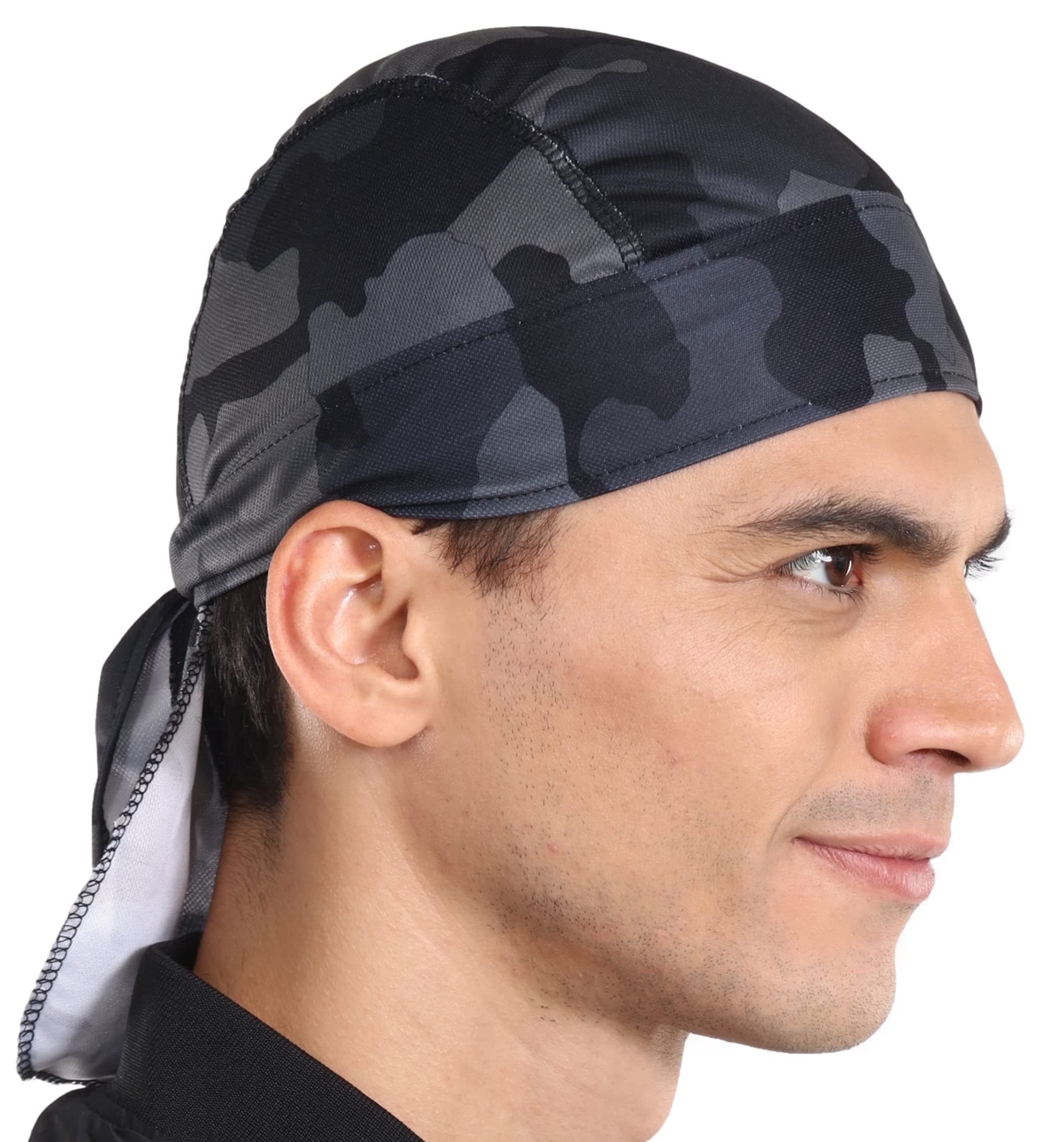 Cooling Helmet Liners - Do Rag Skull Caps for Men - Cooling Head Wraps, Hard Hat Liner - Motorcycle Pirate Bandana