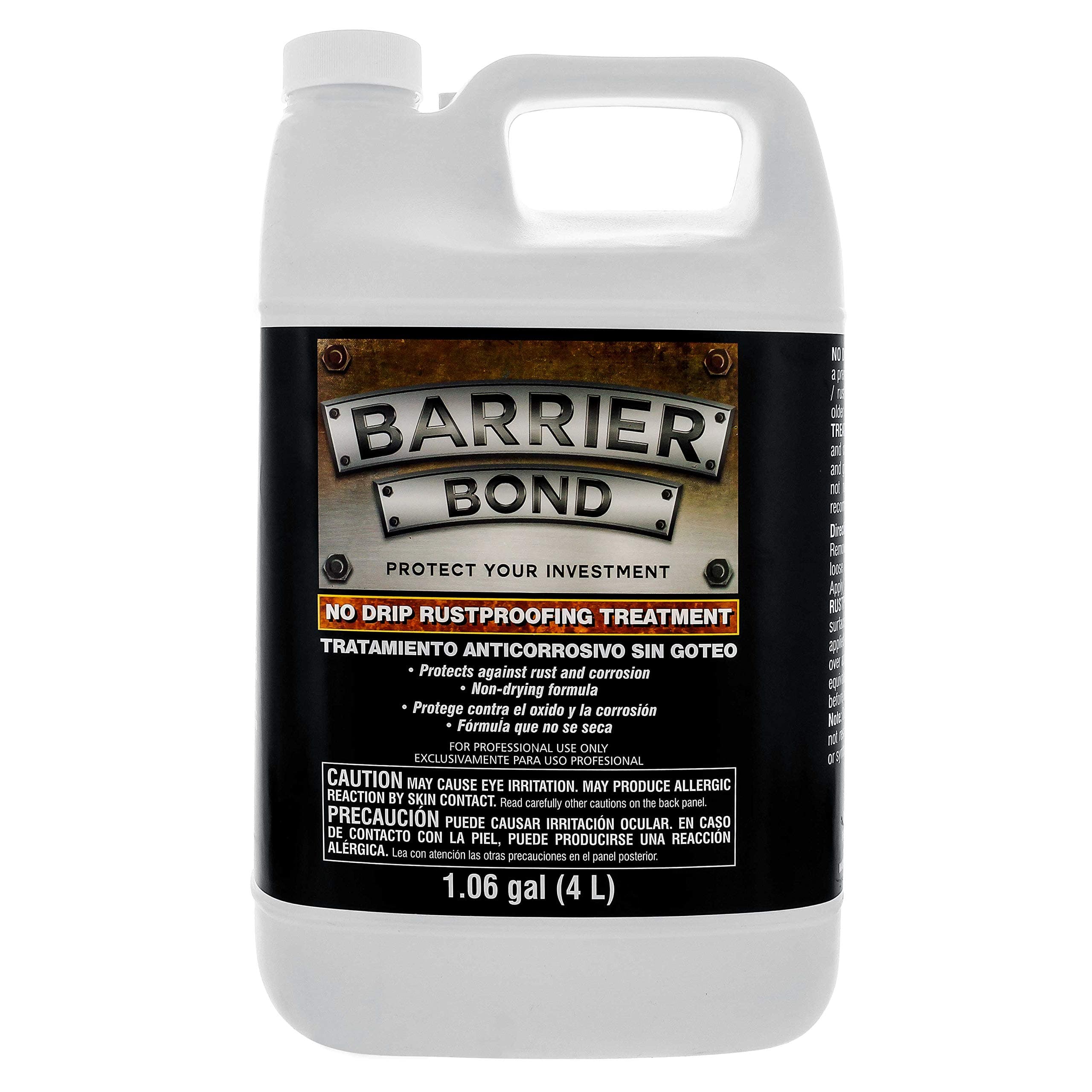 Barrier Bond - No-Drip Rust-Proofing Coating - 1 Gallon Container Of Premium Rust Inhibitor/Preventor Amber Color - Anti-Corrosive And Anti-Rust Qualities - For Undercoating Underbody Rustproofing