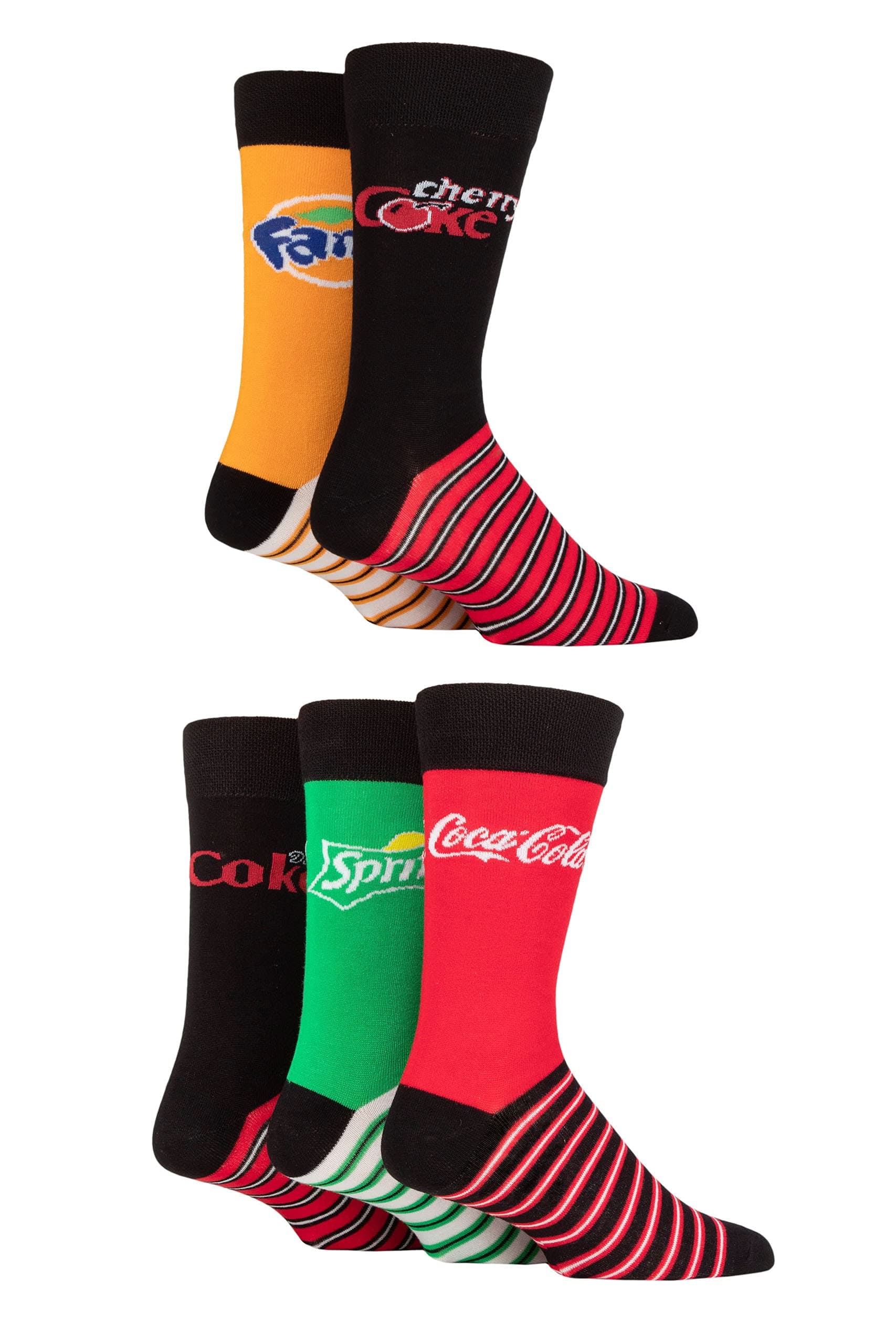 Coca-Cola Brands Men's 2 Pack Crew Socks