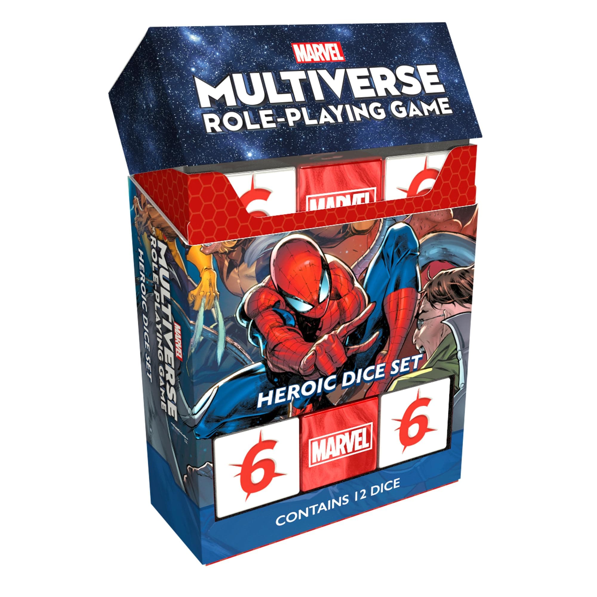 CMON Marvel Multiverse Role-Playing Game Heroic DICE Set Acrylic Dice for Immersive Experience, Official Game Accessory for The Marvel Multiverse RPG - Made