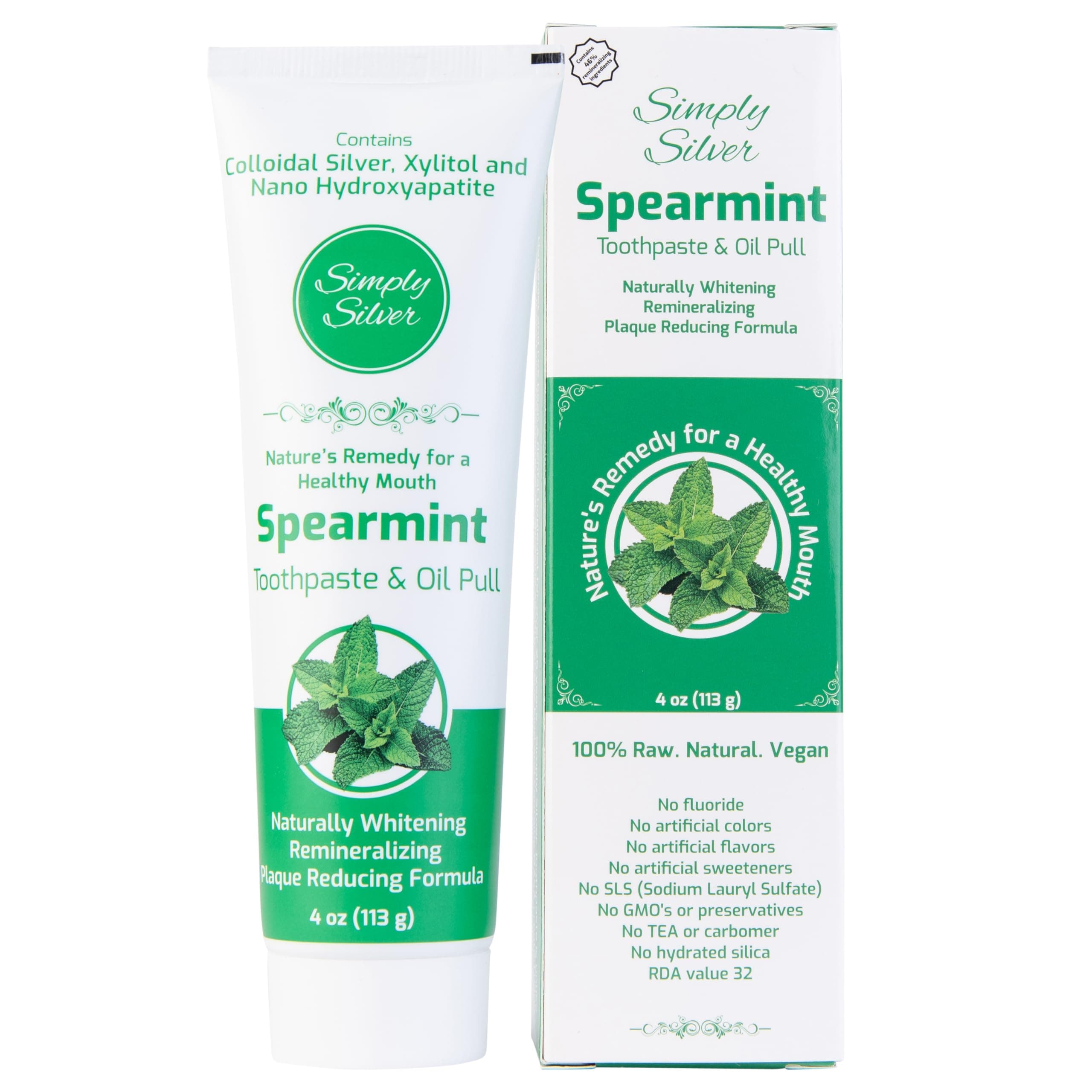Simply Silver Toothpaste (Spearmint)
