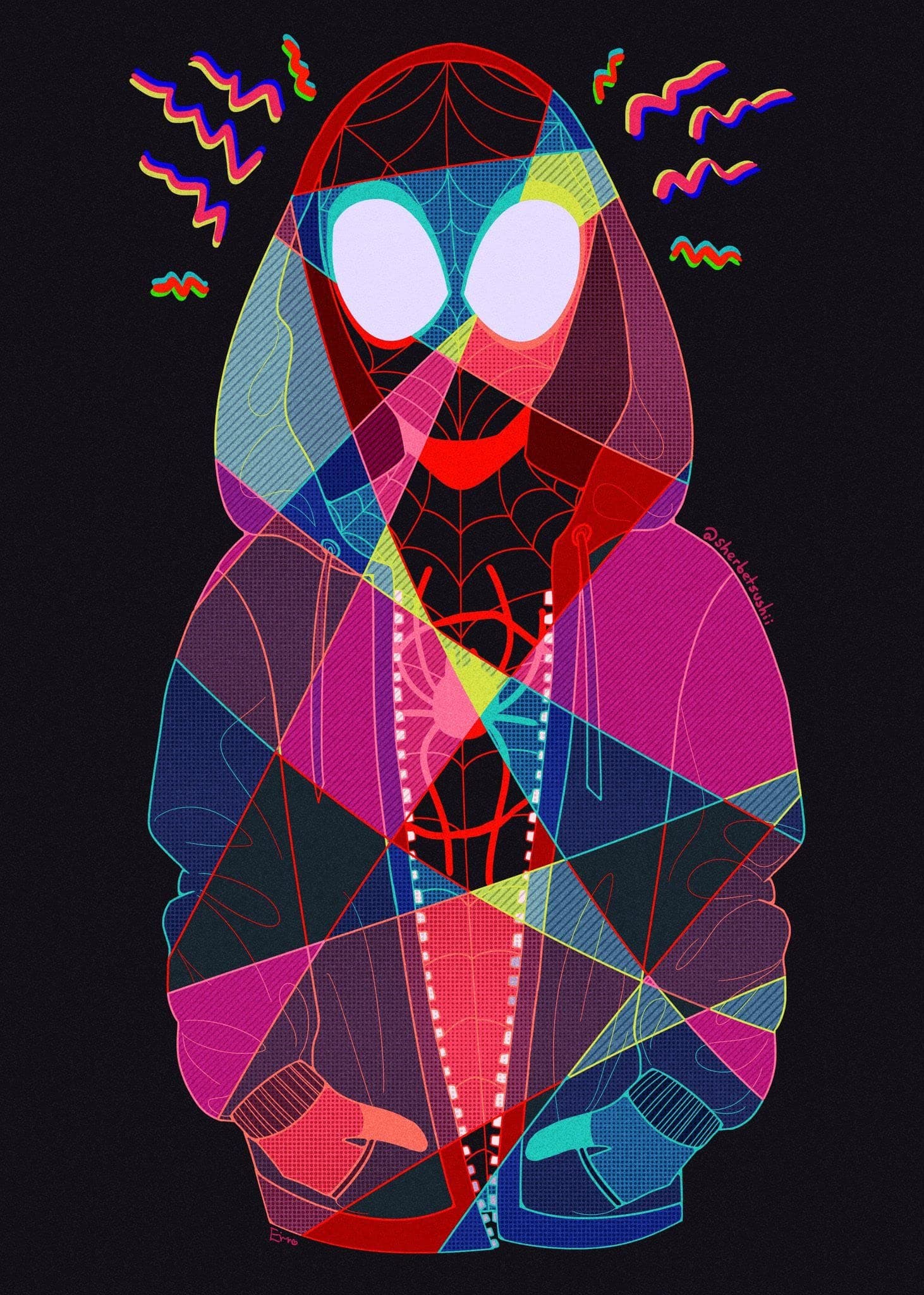 MoJoM Poster Envy Hd Miles Morales Marvel Comics Marvel Comics Spider Man Spiderman Spider Verse Into The Sp Matte Finish Paper Poster Print (Multicolor) PV-13481