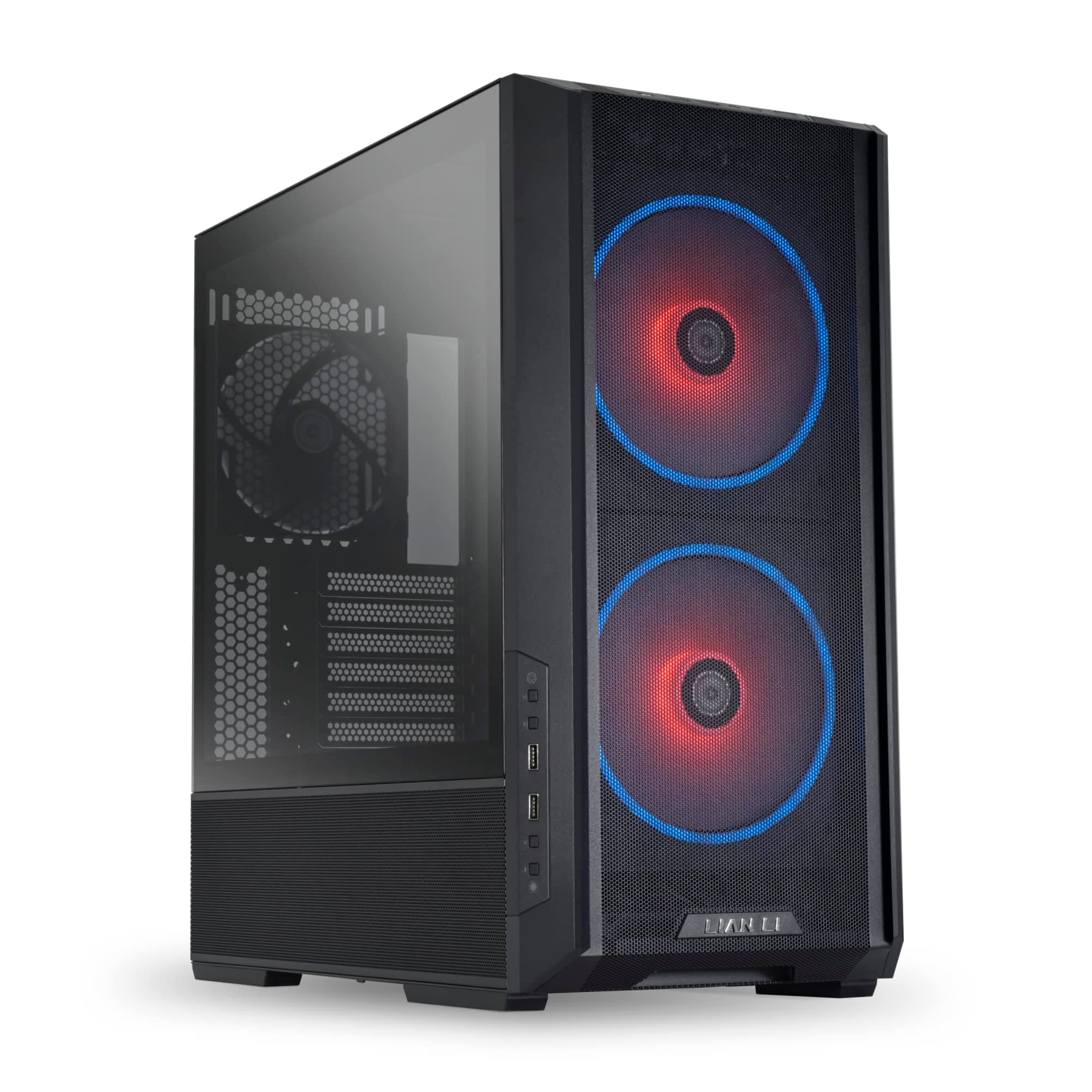 Lian Li Lancool 216 Mid-Tower Glass Case - High Cooling Performance With Controller, Dual 160mm Front and 140mm Rear PWM Fans, Airflow Focused, Up To 10 Fans (Lancool 216Rc-X Black)