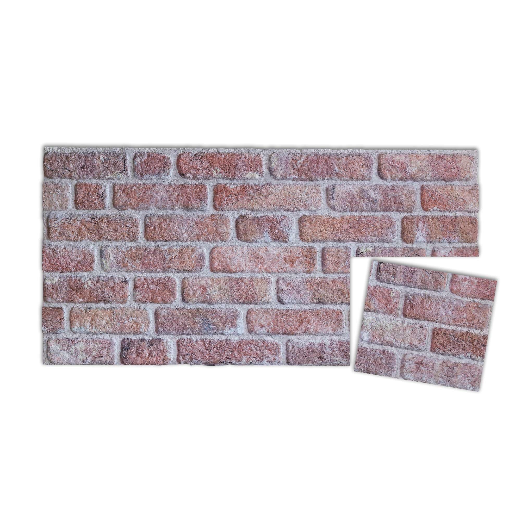 IZODEKOR 3D Wall Panels Brick Effect - Cladding, Stone Look, Styrofoam Facing for Living Room, Kitchen, Bathroom, Balcony, Bedroom, Back of Counter and Teras | Stone Bridge (10" x 10" Sample)