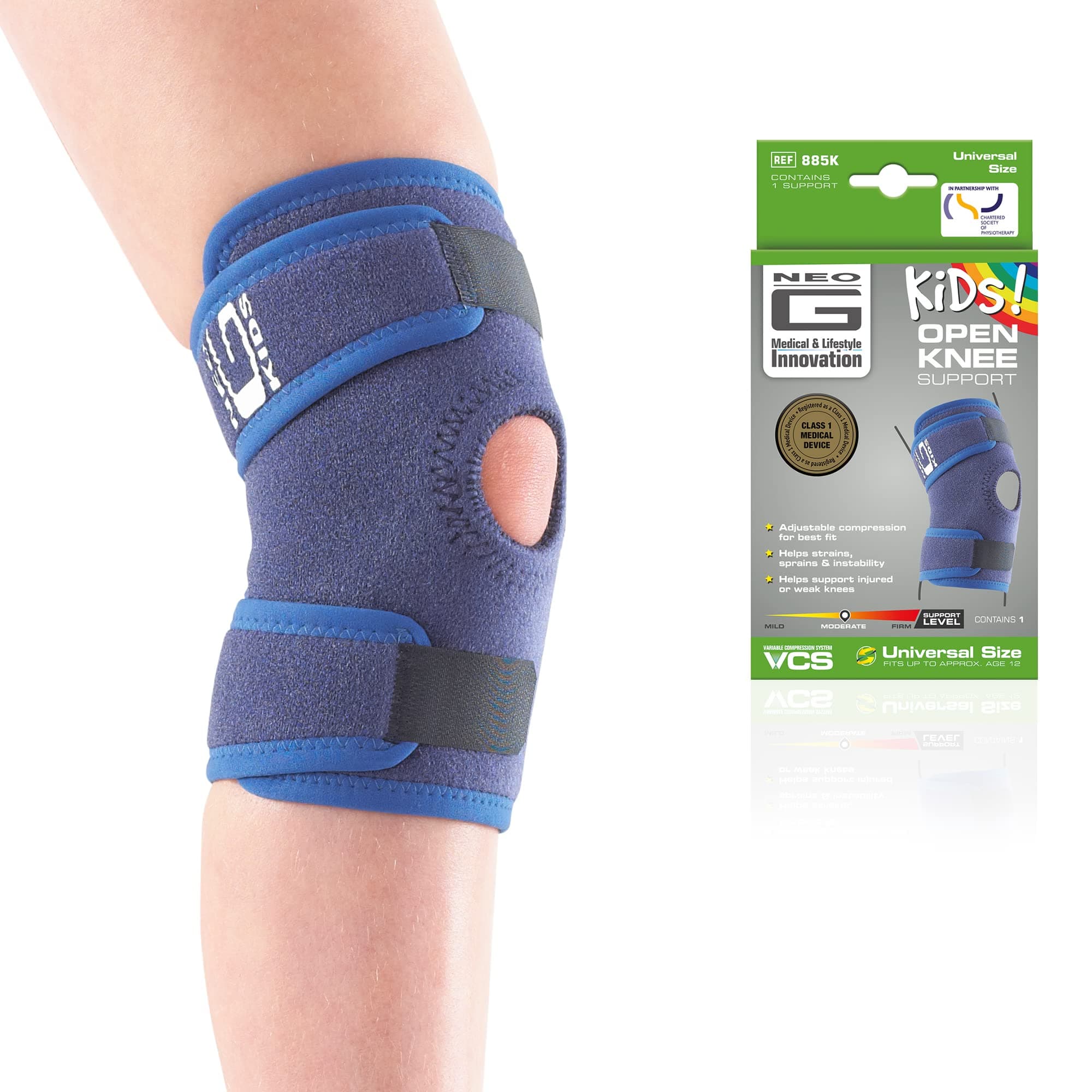 Neo-G Kids Knee Support Child Open Patella – Kids Knee Brace for Joint & Meniscus Pain, Osgood Schlatter, Strains, Sprains, Instability, Juvenile Arthritis - Class 1 Medical Device
