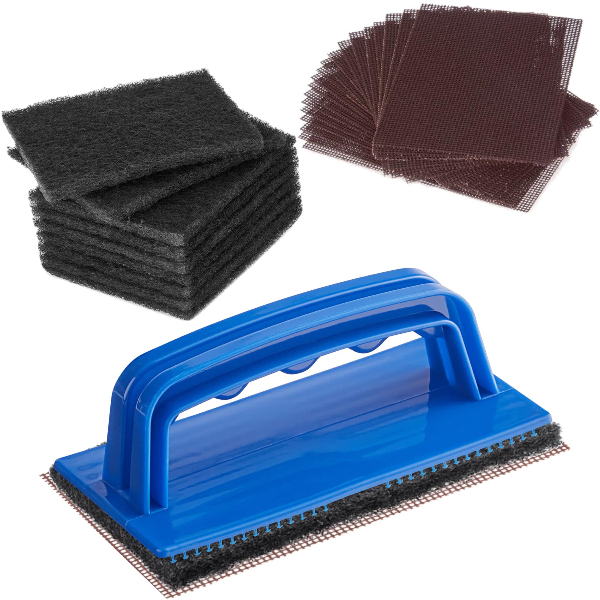 CUSINIUM 31-Piece Griddle Cleaning Kit: 1 Screen Holder, 20 Screens, 10 Cleaning Pads