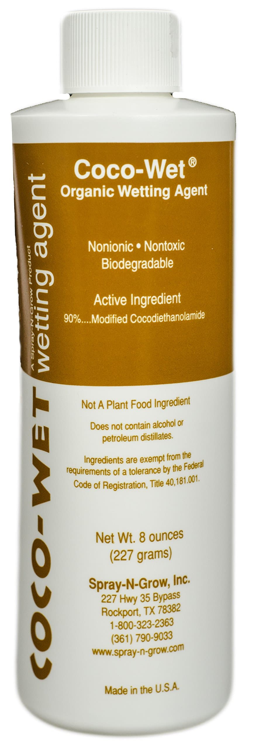 Coco-Wet Organic Wetting Agent 236ml (8oz) - Non ionic so can be used with all foliar sprays, nutrients, spider mite & pest sprays