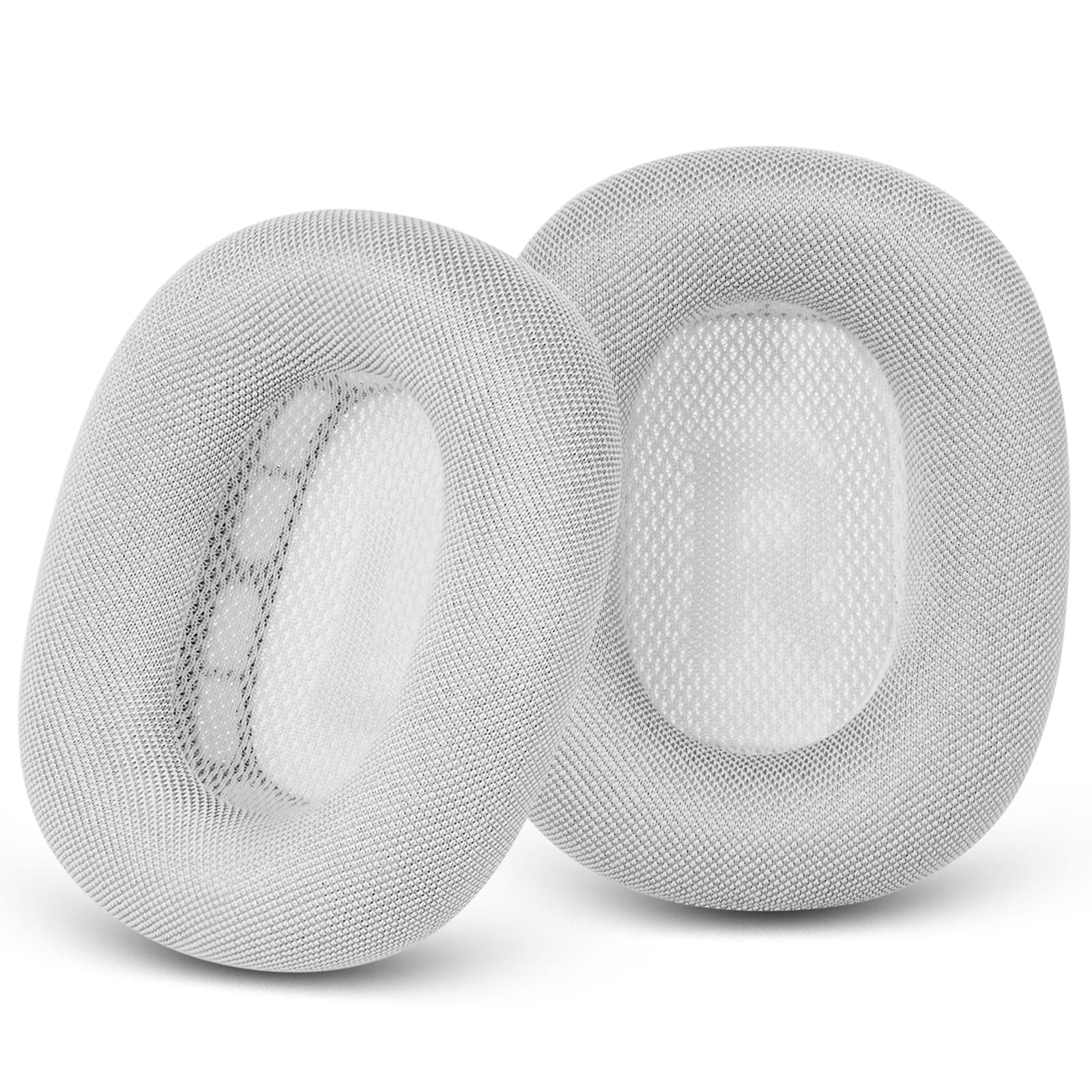 - Upgraded Ear Cushions Replacement Earpads for Apple AirPods Max Headphones, Mesh Fabric Ear Pads Cover with Memory Foam and Magnet for AirPods Max (Silver)