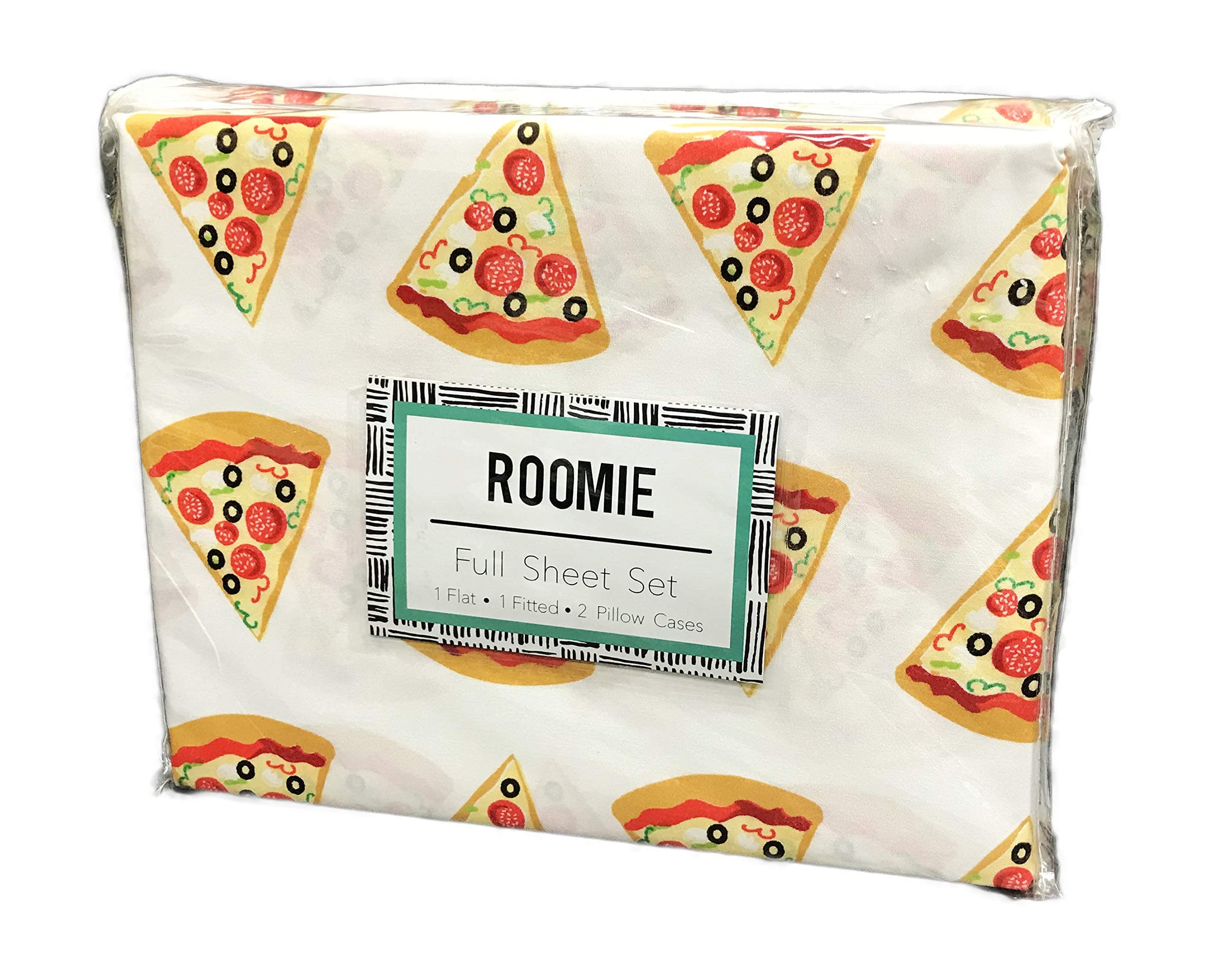 Roomie Pizza Theme 3 Piece Sheet Set (Full)