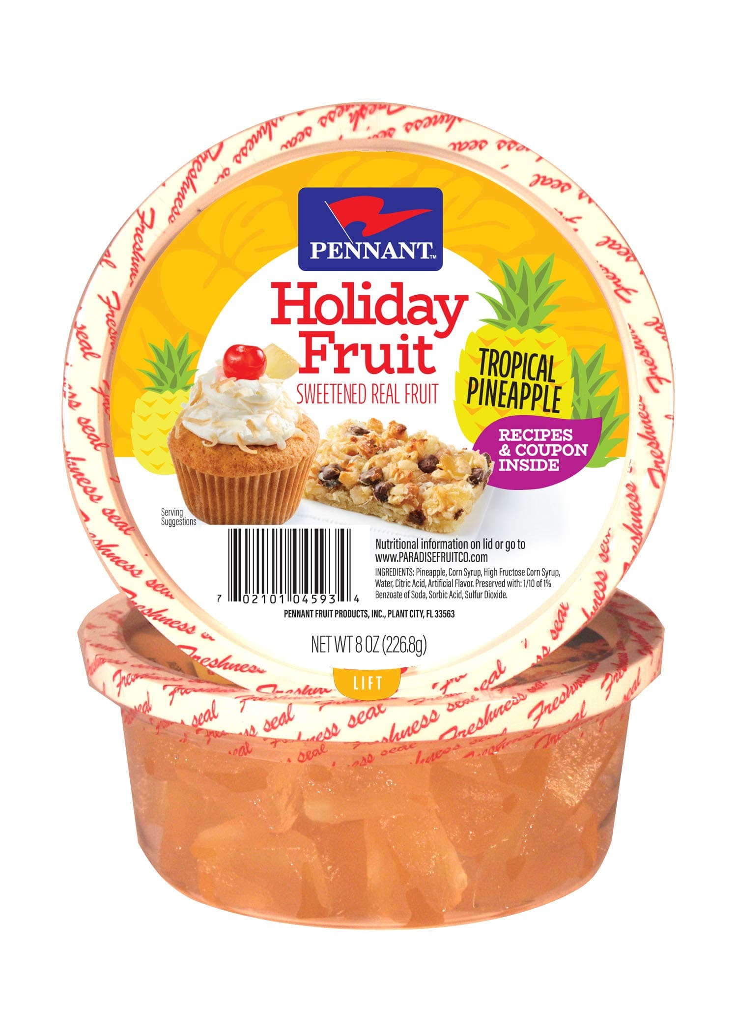 Pennant Asst Pineapple Wedges, 8 Ounce