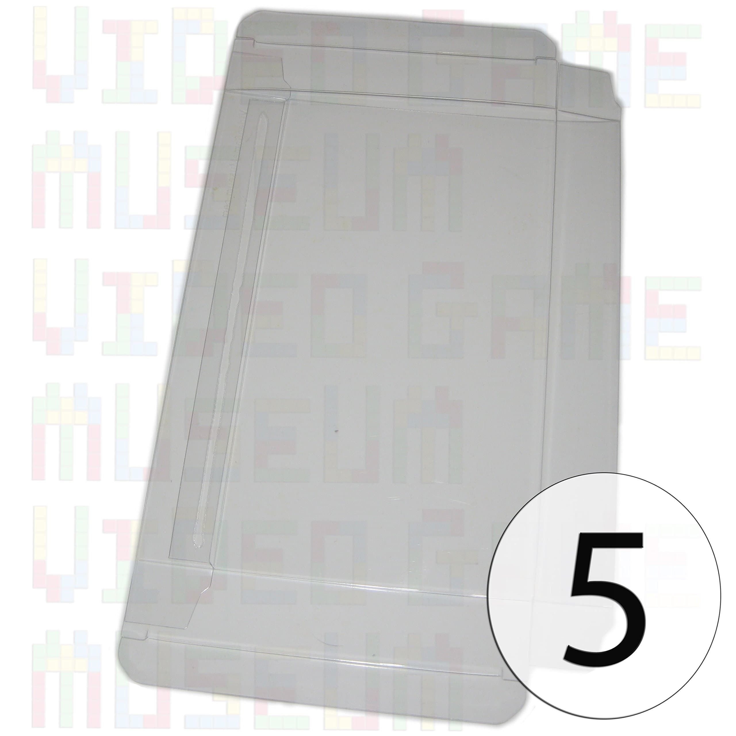 5 VGM Custom Clear Plastic Box Protectors for NES Boxed Games