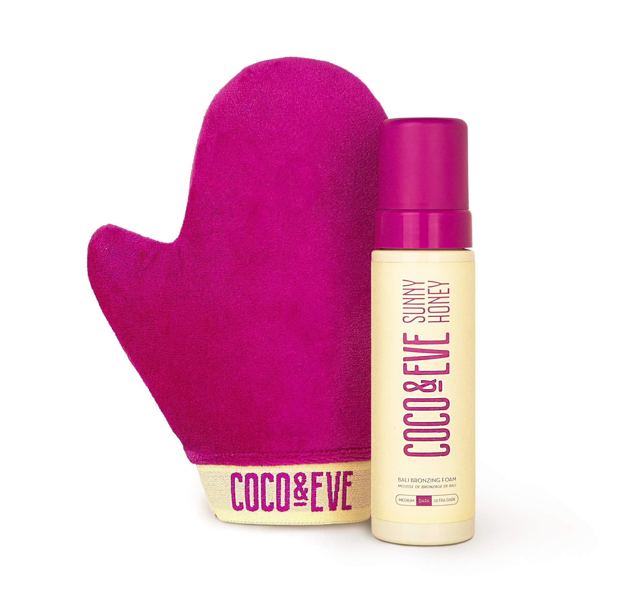 Self Tanner Foam Kit - (Medium) Streak-Free Sunless Tanning Mousse, Tropically Scented Natural Looking Tan & Included Mitt Applicator, Vegan, Cruelty Free | Sunny Honey Bali Bronzing