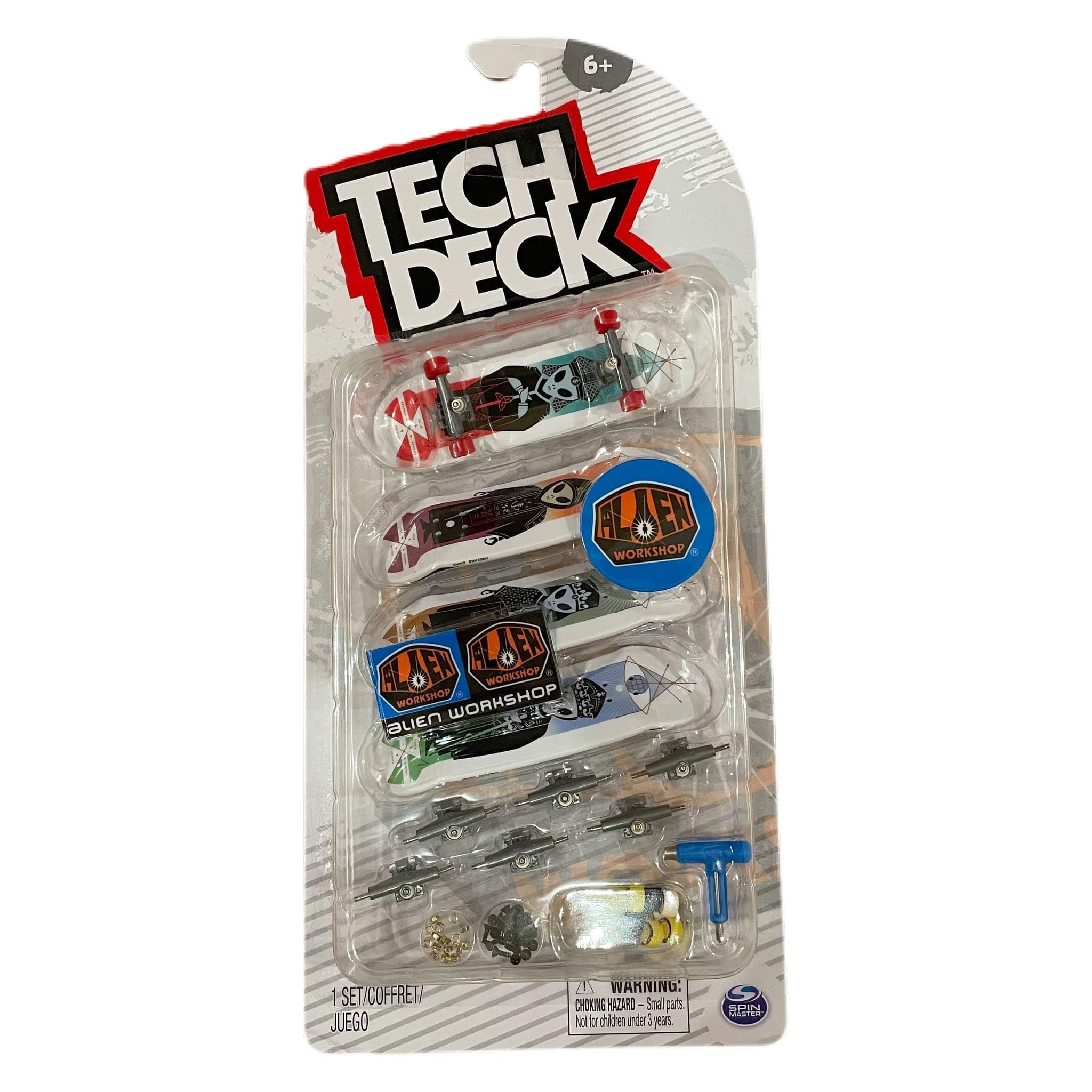 Tech DeckDeluxe Sk8shop 4 Pack Mini Skateboard Fingerboard Multi (Alien Workshop)