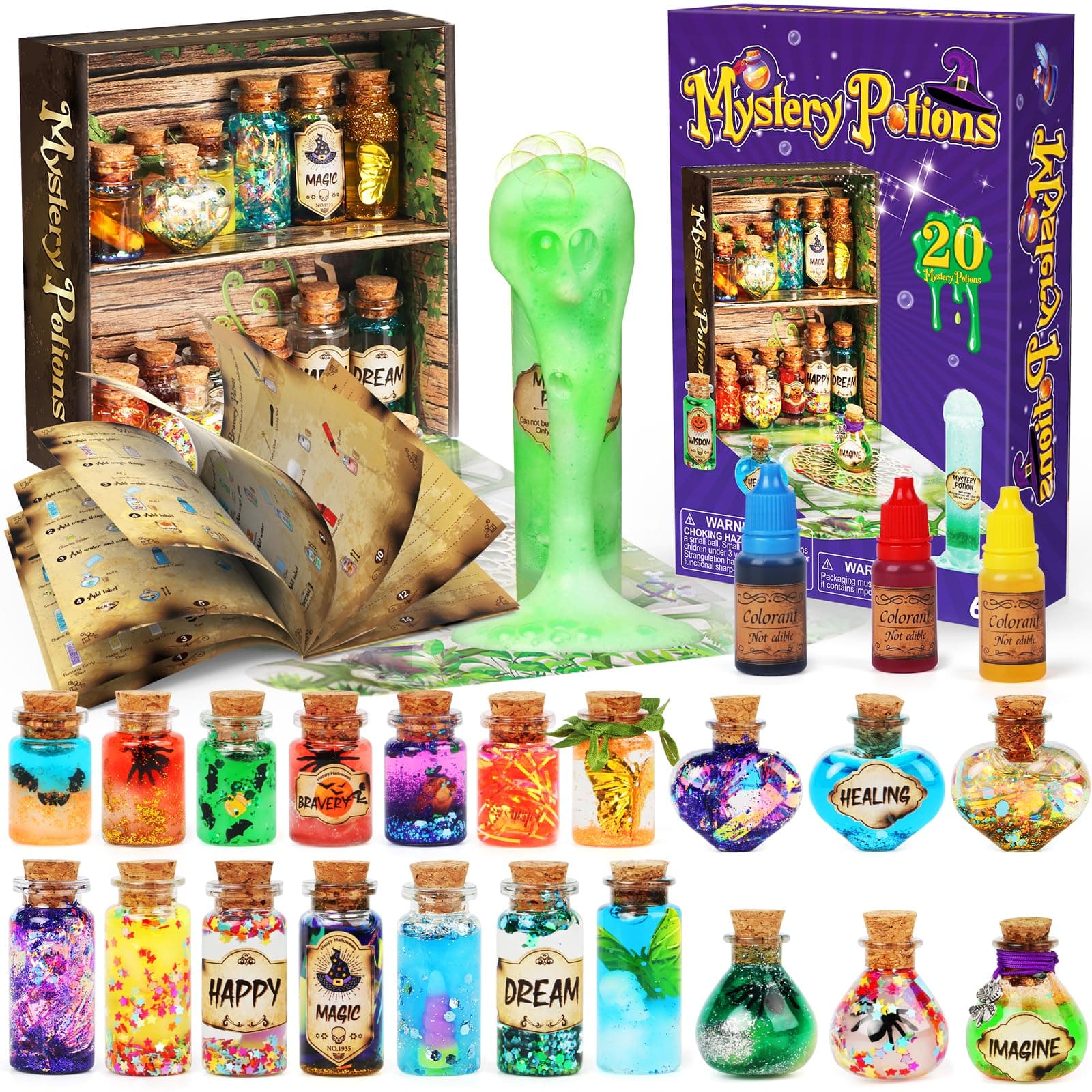 – Potion Kit for Kids, 20 Magic Mix Wizard Potion Bottles, Craft Toys Creative Birthday Christmas Gifts for Boys & Girls Age 6 7 8 9 10+