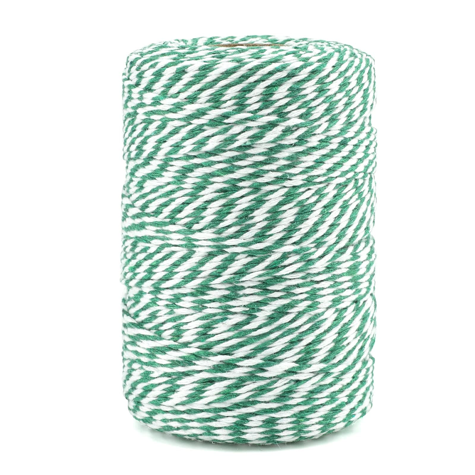 656 Feet 2MM Natural Cotton String White and Green String Christmas String