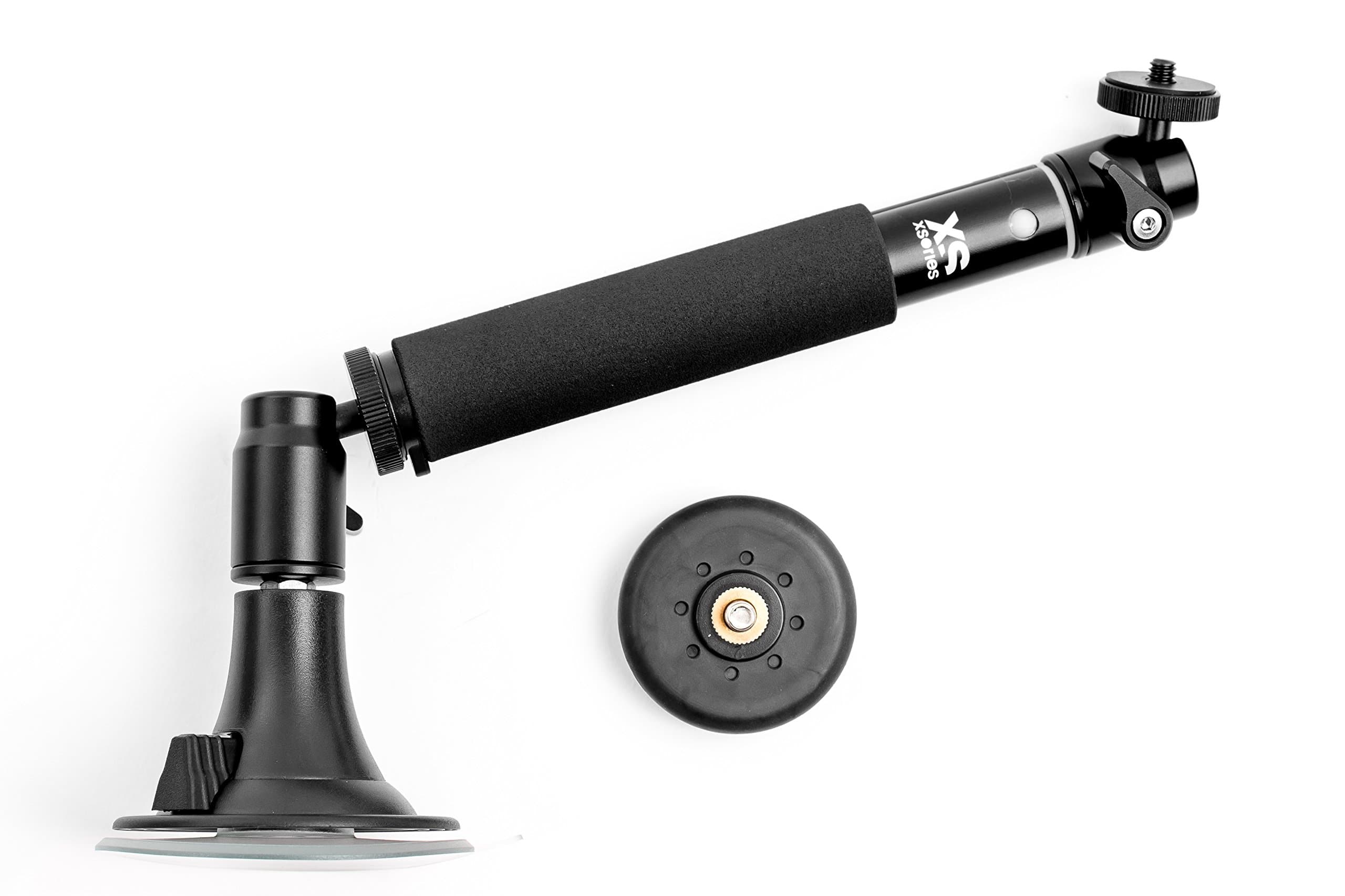 Fix/Tilt & Shoot Camera Mount System, Magnet and Suction Mounts, Detachable Angle Adjuster, Telescopic Pole, Fits All Nikon, Canon, Digital Cameras, Camera Mounts, Camera Accessories (Black)