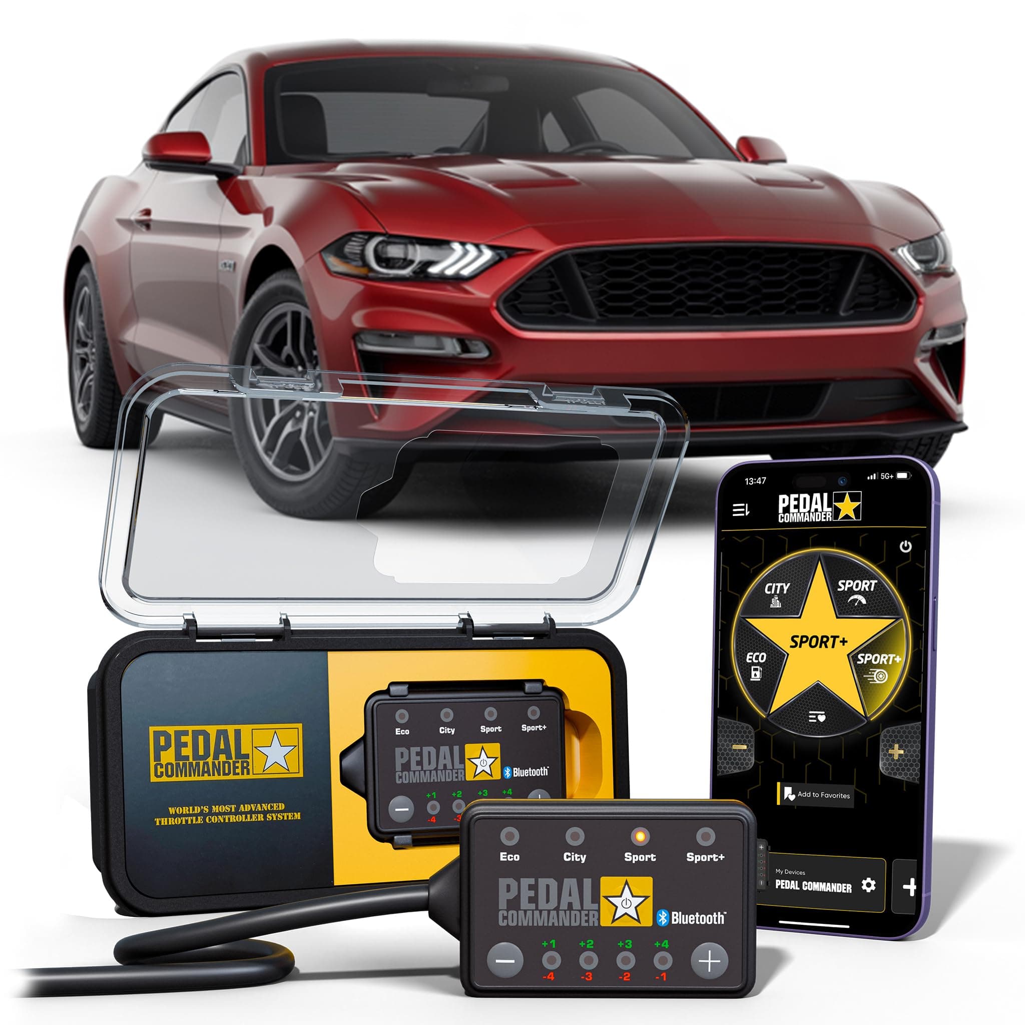 for Ford Mustang 2011+ Throttle Response Controller - Plug-and-Play, 36 Driving Settings & App Control, Throttle Controller Performance Mods, Mustang Accessories