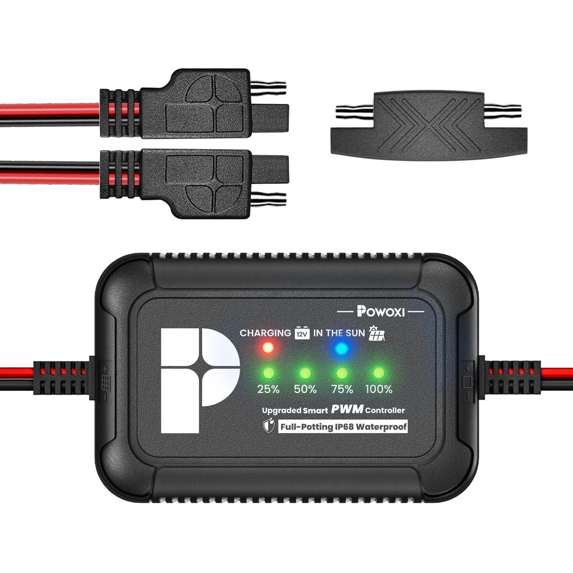 POWOXI Solar Panels Charge Controller, 8A Battery Regulator for 12V Solar Battery Charger, Solar Battery Maintainer and 12 Volt Batteries Power Kit Safe Protection