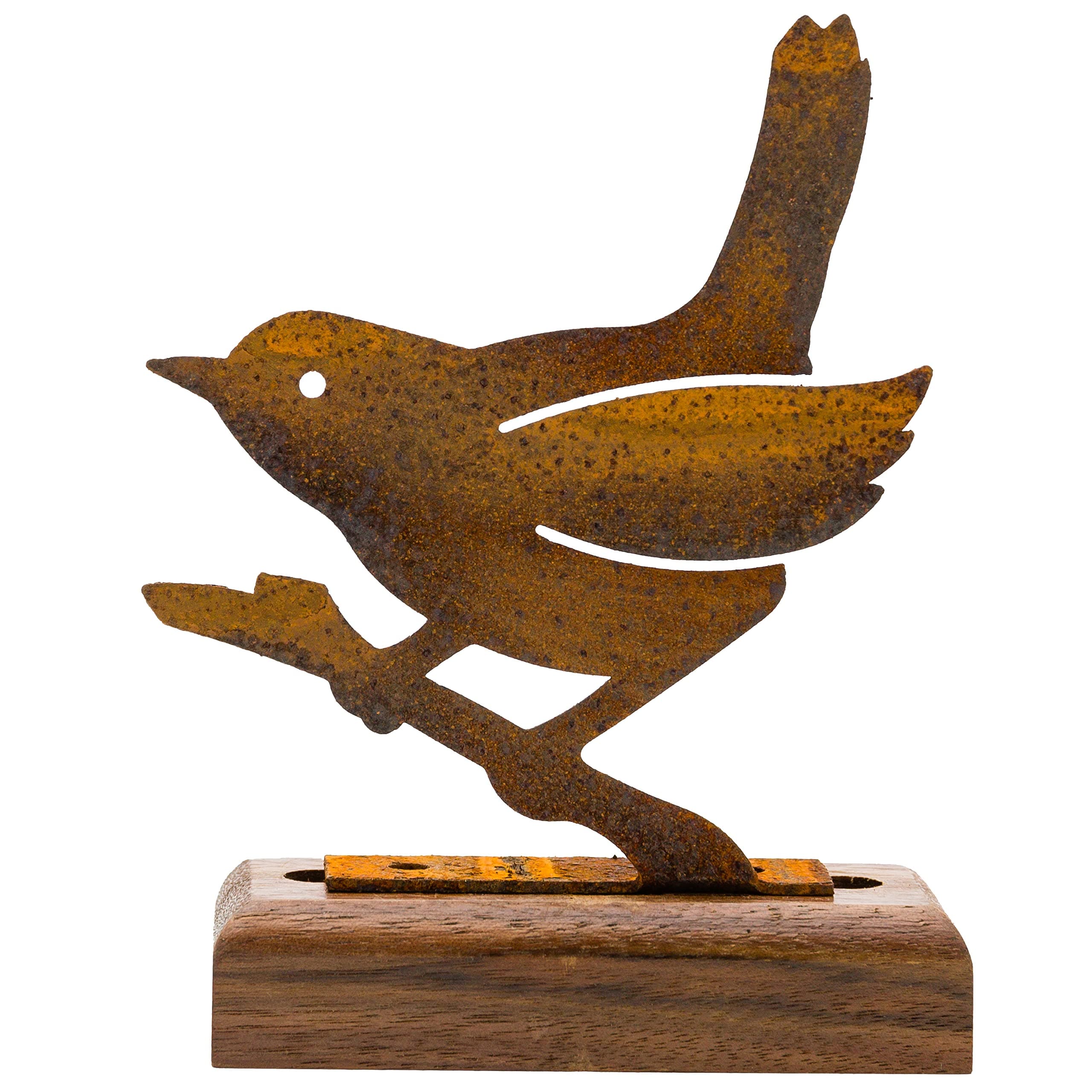 Wren on Branch Bird Silhouette