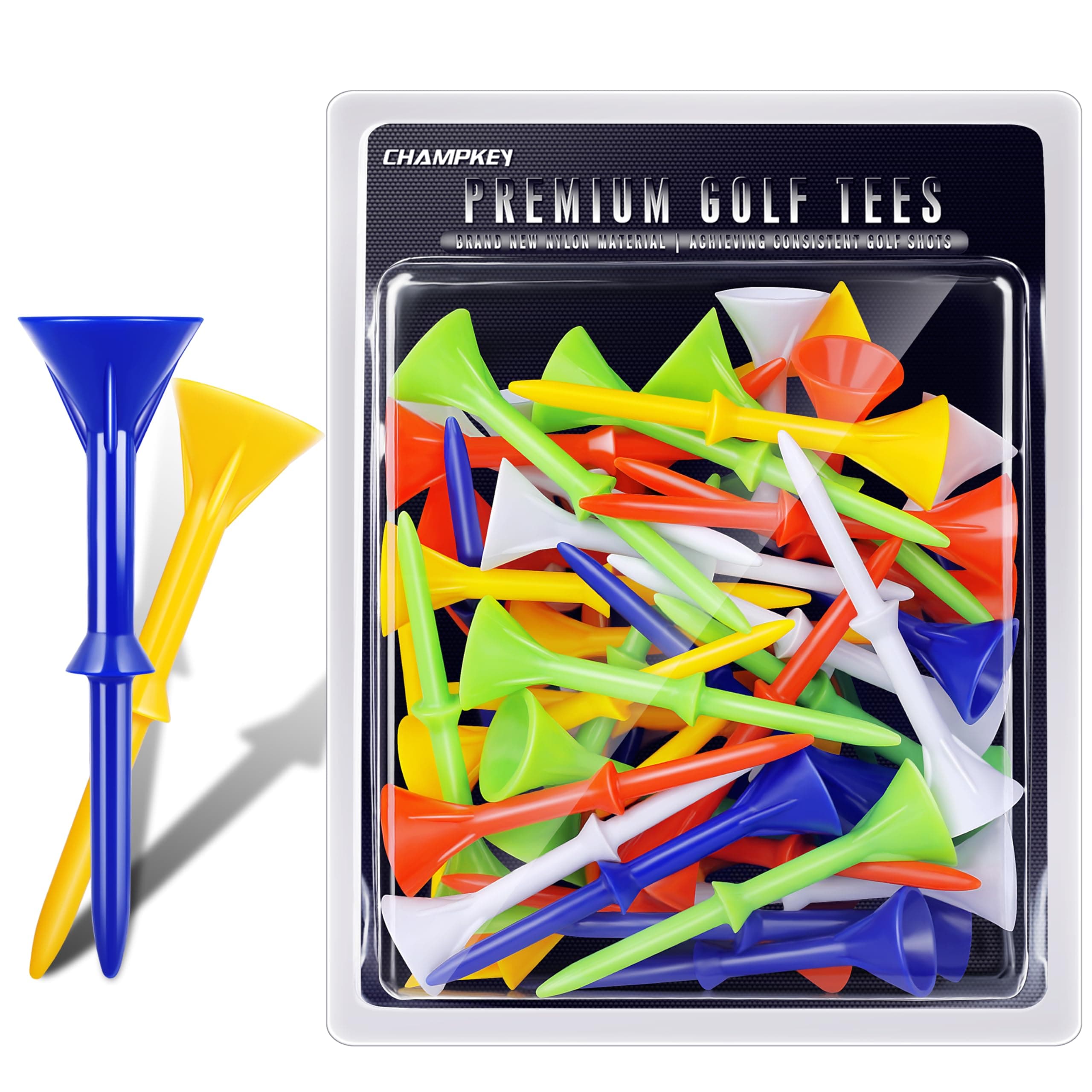 3-1/4" Premium Golf Tees｜Excellent Durability and Stability Tees | Choose Between 30 Pack and 50 Pack