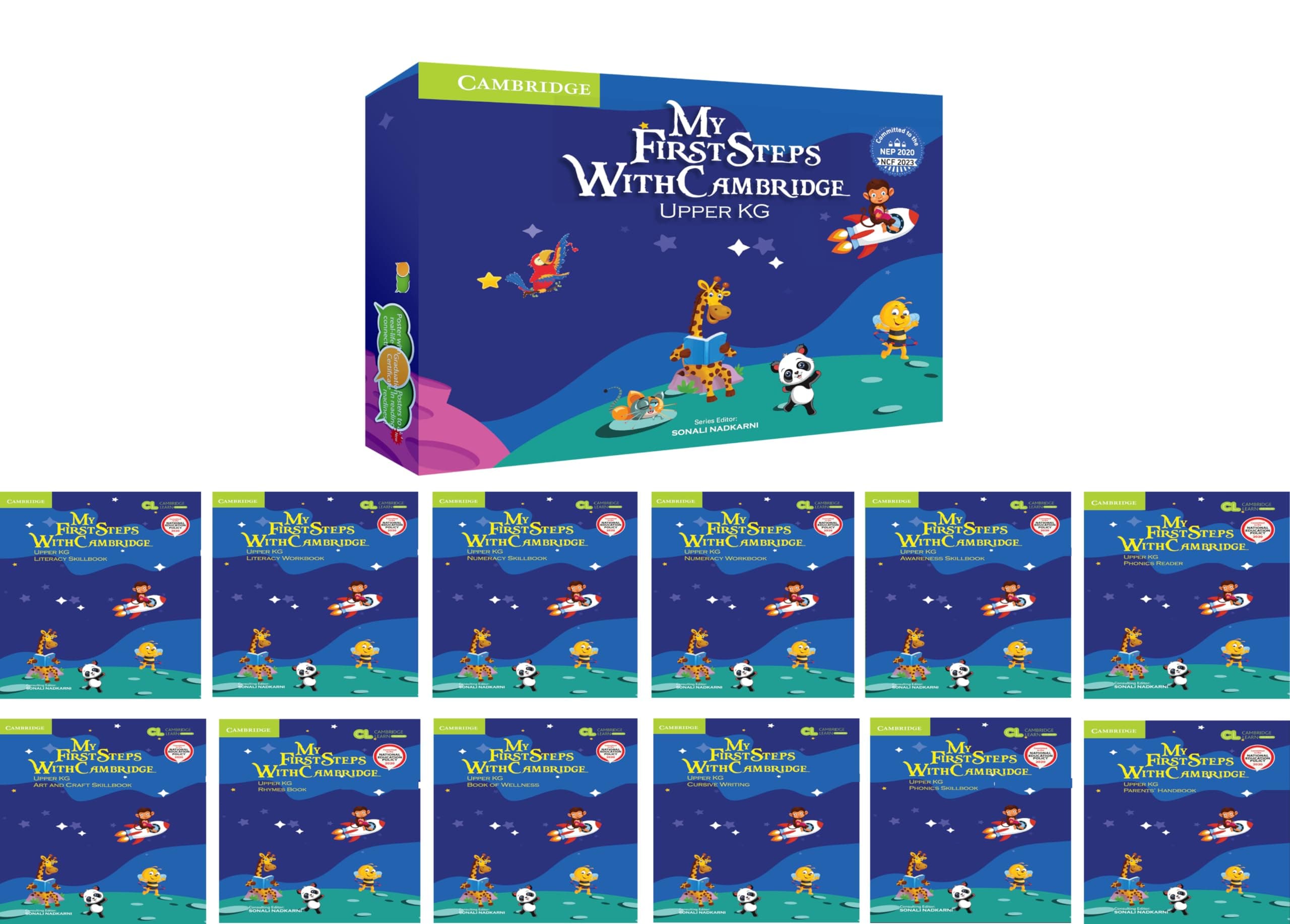 My First Steps with Cambridge Upper KG Kit | Early age brain development | Complete learning books for kids Age: 5+ years