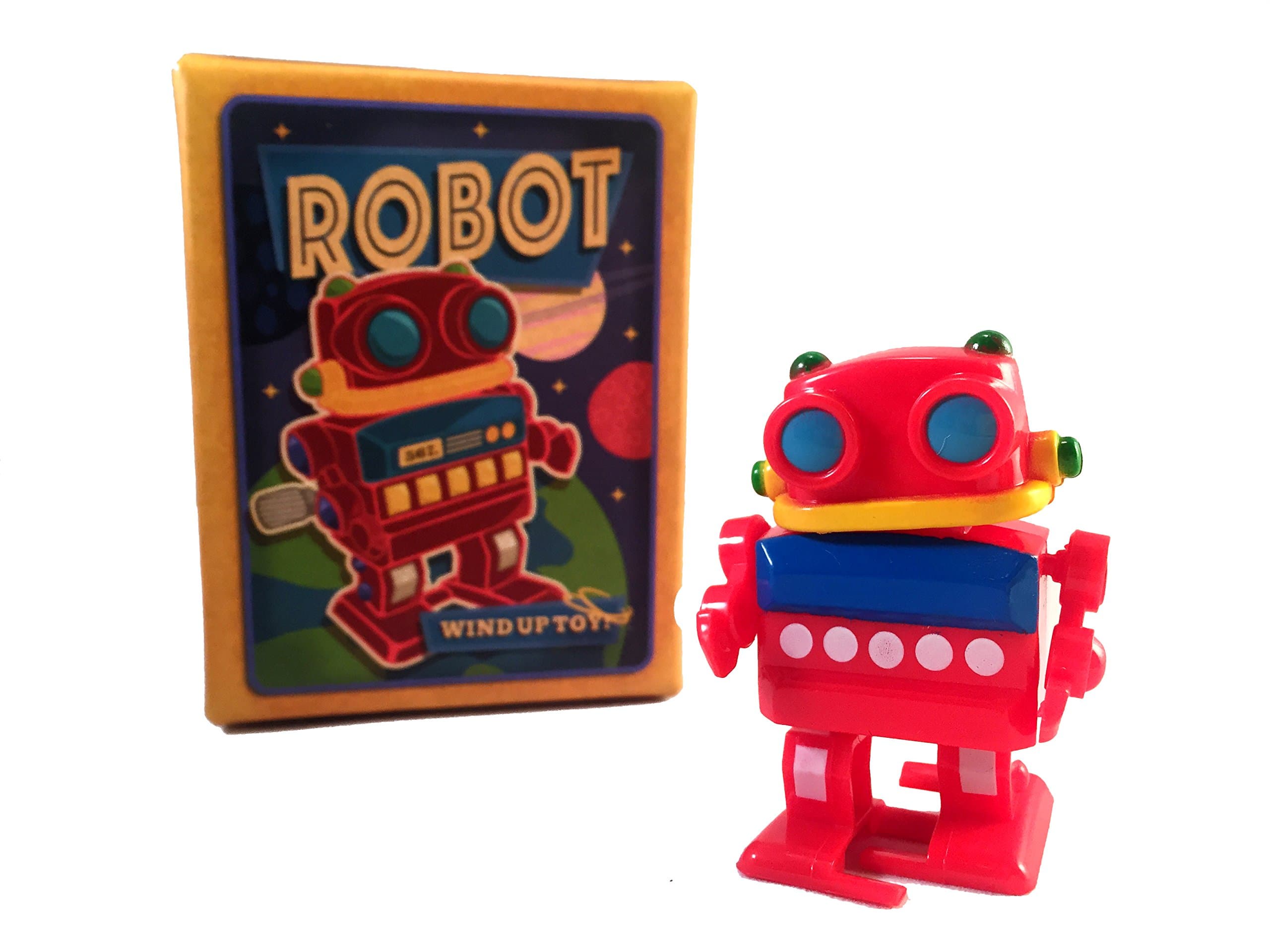 Wind Up Marching Space Red Robot - Retro Design Toy in Classic Gift Box