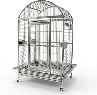 BMWPET SUS201 Stainless Steel Dome Top Style Bird Cage Parrot Cage 40"X30"X66"