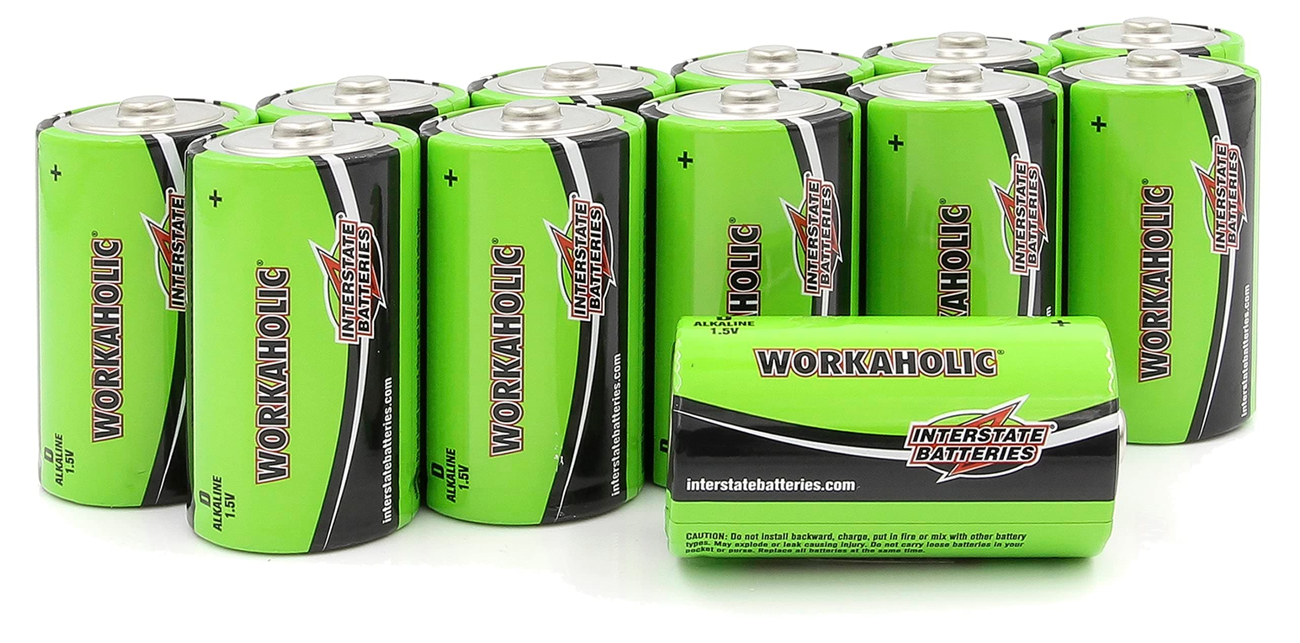 D Cell Alkaline Battery (12 Pack) All-Purpose 1.5V High Performance Batteries - Workaholic (DRY0085)