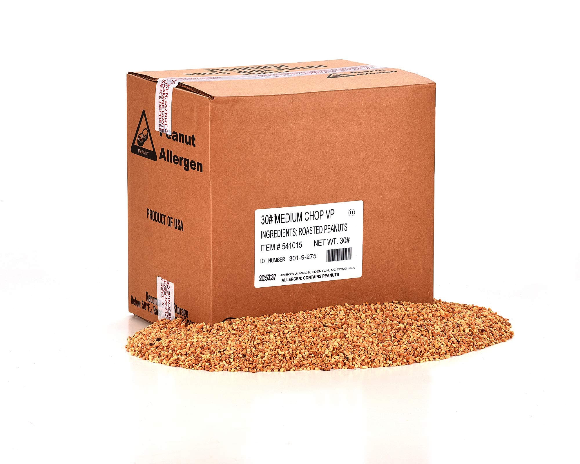 Chopped Peanuts, Granulated, Bulk 30 Pound Box, Dry Roasted & Unsalted Great For Peanut Butter, Toppings, Cooking