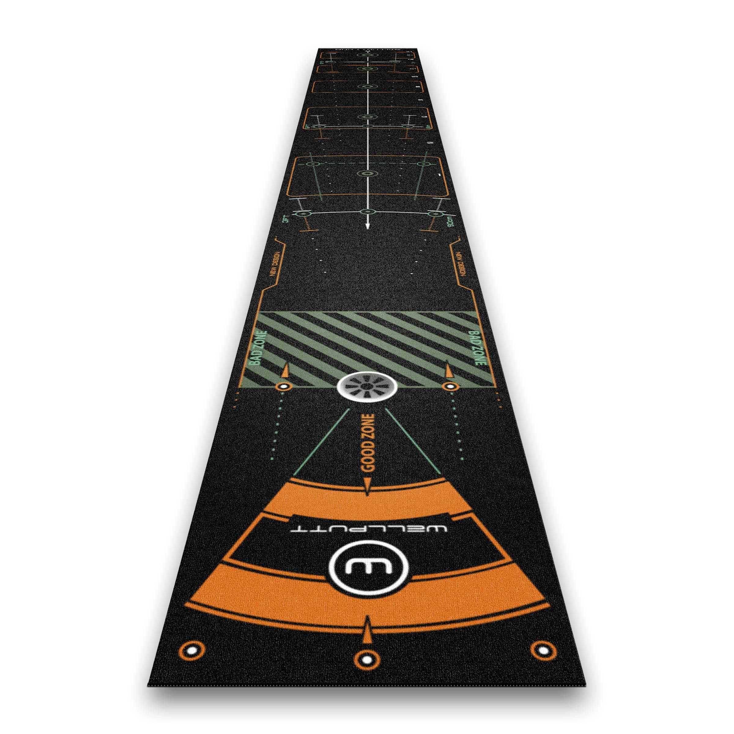 WELLPUTT - Golf Putting Training Mat - 13ft Black