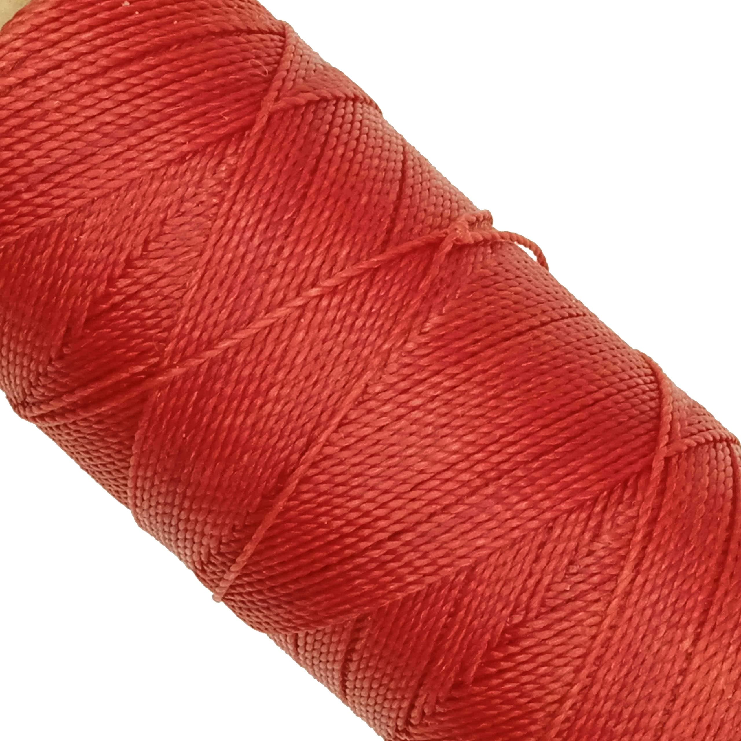 Linhasita Waxed Thread 100 g / 170 m Polyester 1 mm Thick Macrame, 30 Colours red