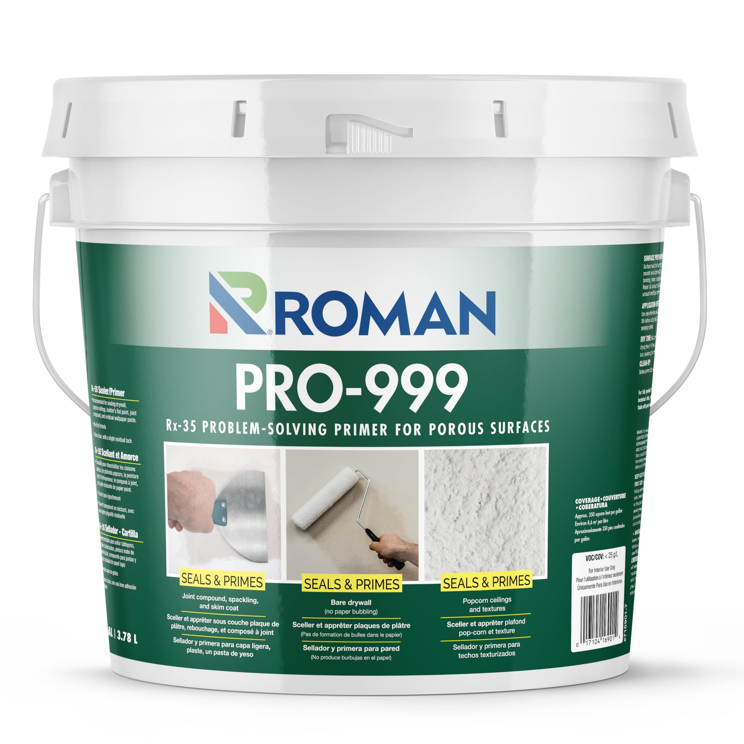ROMAN Products 16901 PRO-999 Rx-35 Problem Solving Primer, 1 Gal, 400 Sq. Ft, Clear