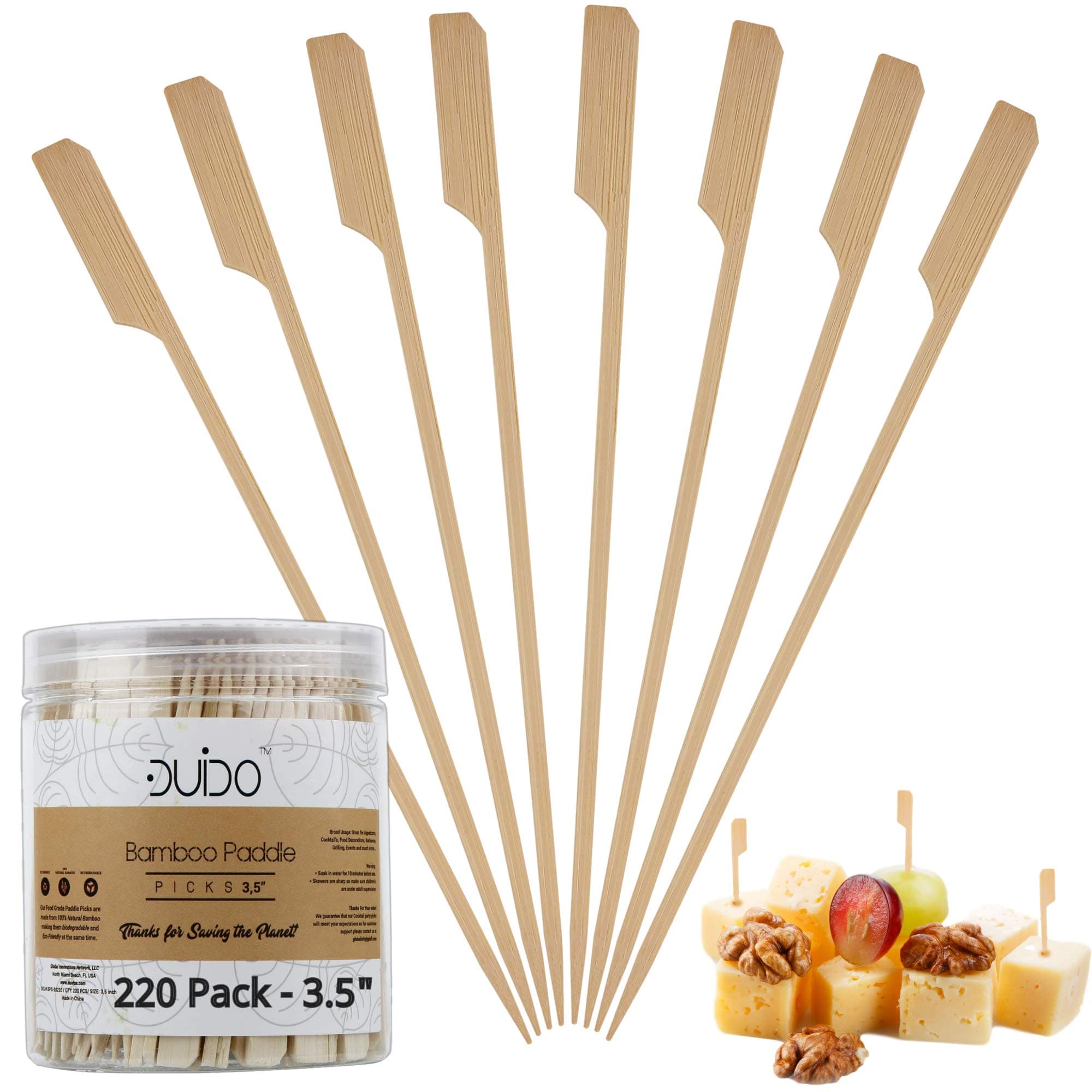 Duido Bamboo paddle3.5inch,220pcs per Bottle