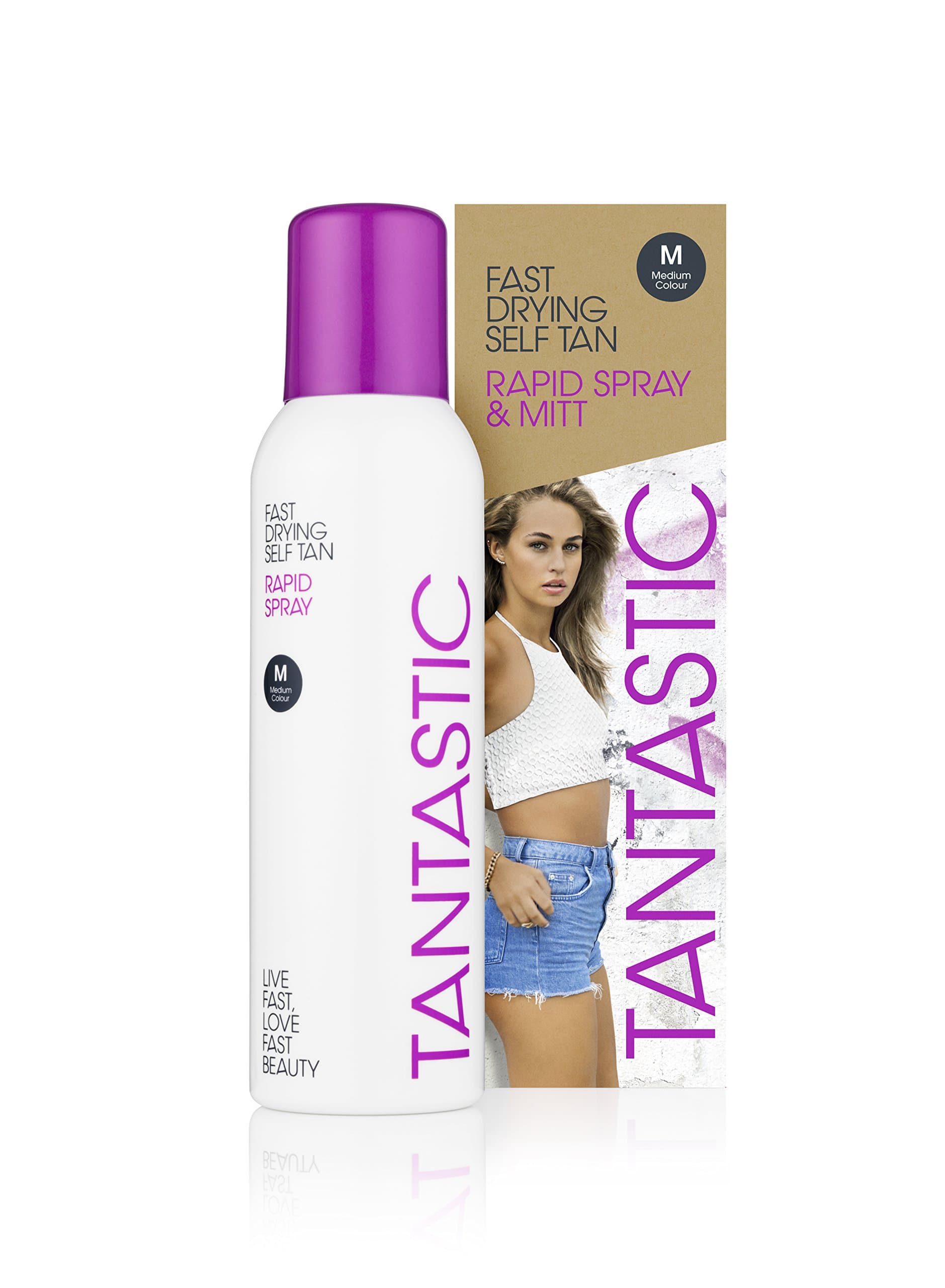 Tantastic Fast Drying Self Tan Rapid Spray and Mitt, Medium 150 ml by Tantastic