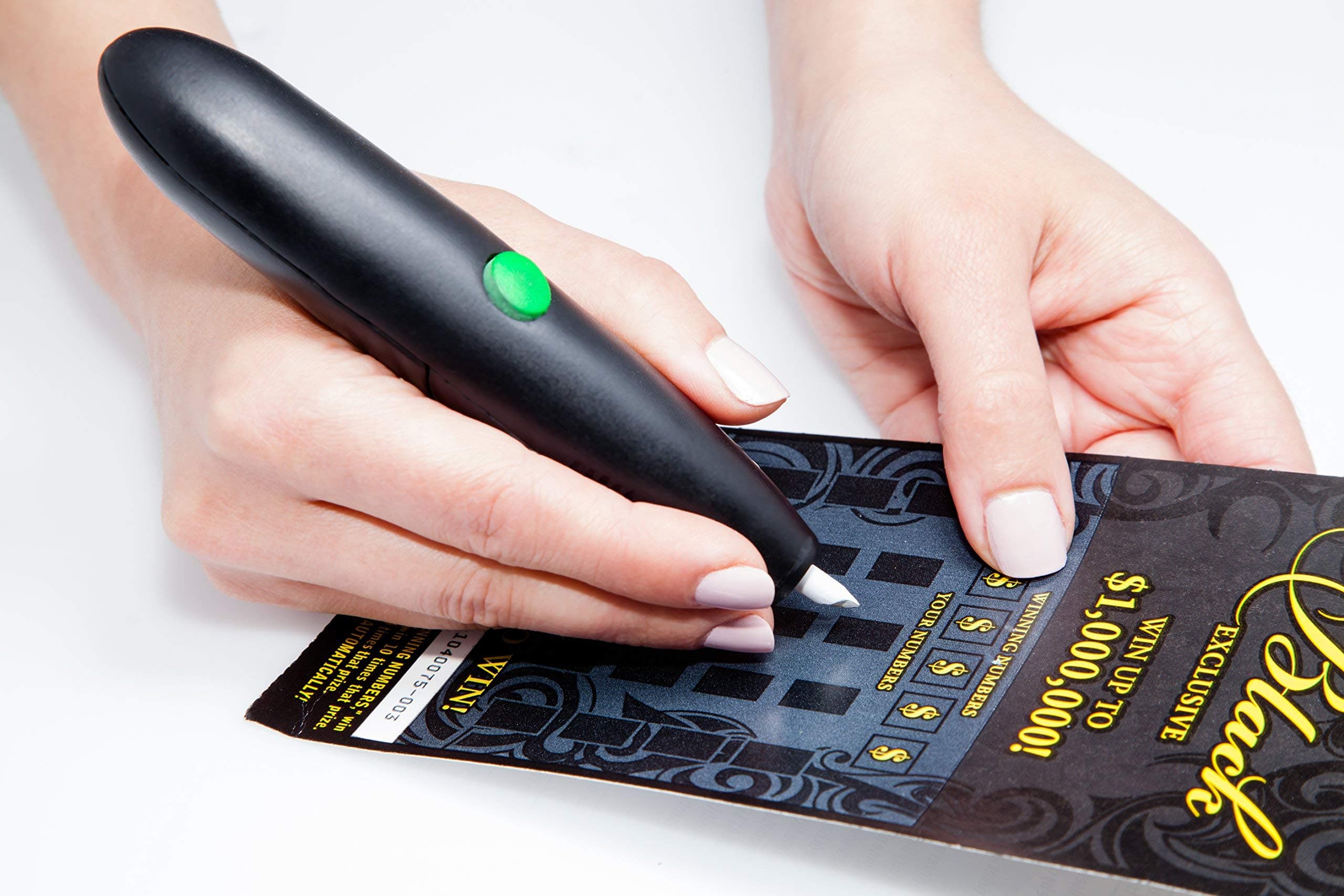 iScratch® Lottery Ticket Scratcher Tool: A Convenient, Pain-Free Automatic Pen to Scratch Lottery Scratchers