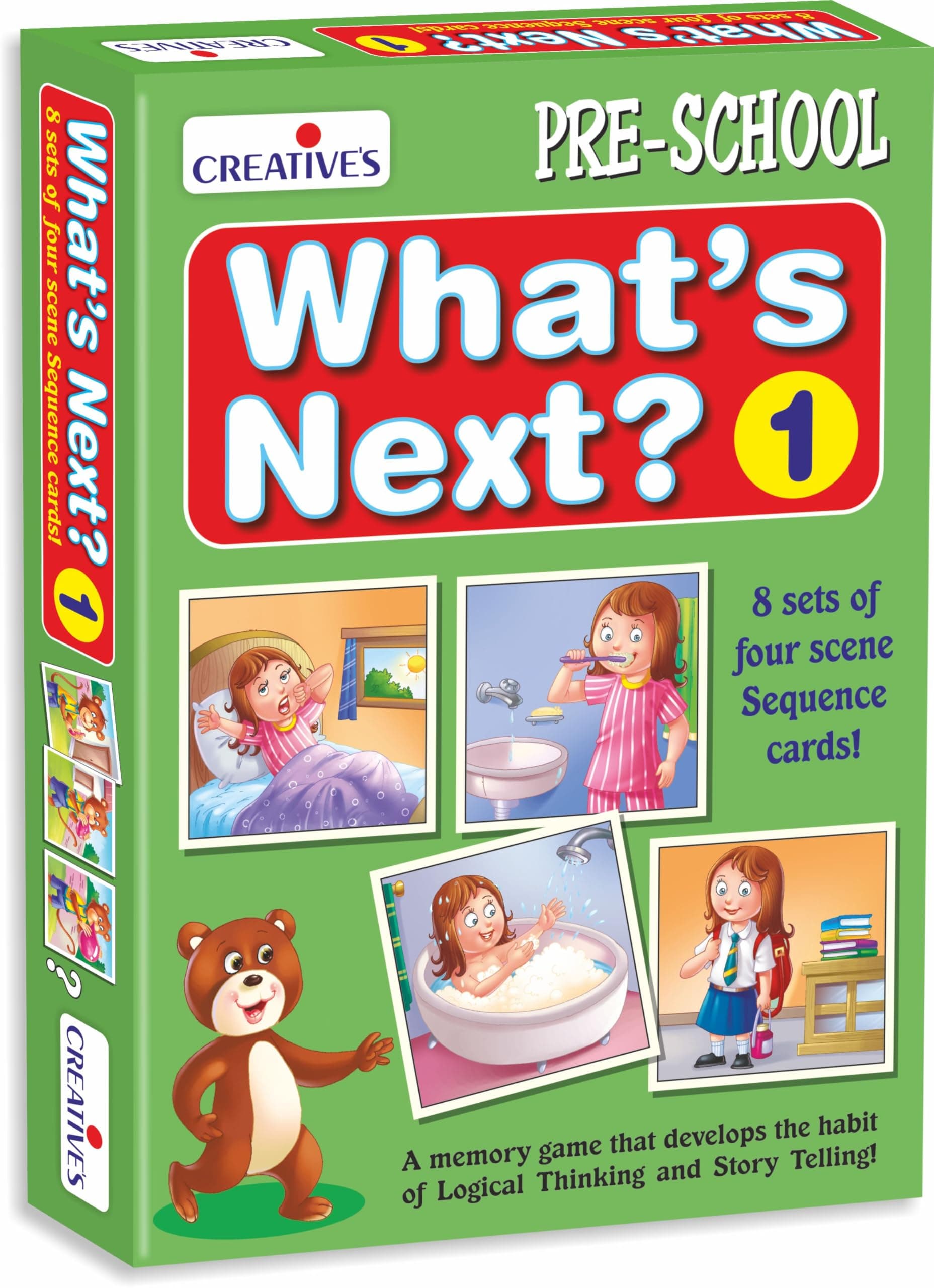 Creative's What's Next -1 Flash Card - A Memory Game to Develop Logical Thinking & Story Telling - Sequence Cards - Pre-School Games - Learning & Educational Toy - Best Gift for Ages 4 & Up