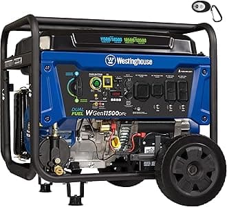 Westinghouse Outdoor Power Equipment 14500 Peak Watt Dual Fuel Home Backup Portable Generator, Remote Electric Start, Transfer Switch Ready, Gas and Propane Powered