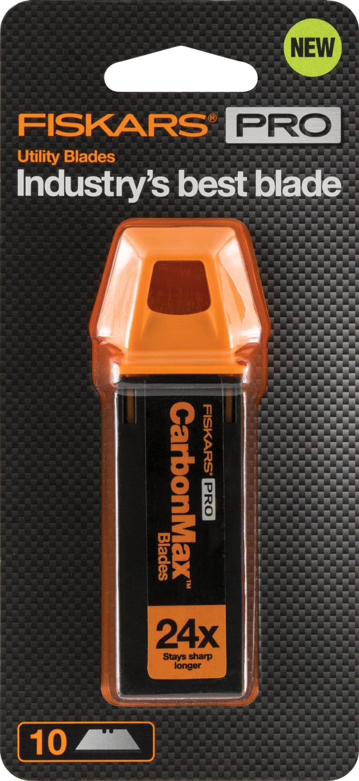 Fiskars 771020-1001 Pro Utility Knife Replacement Blades, 10 Pack, Silver 10 Count