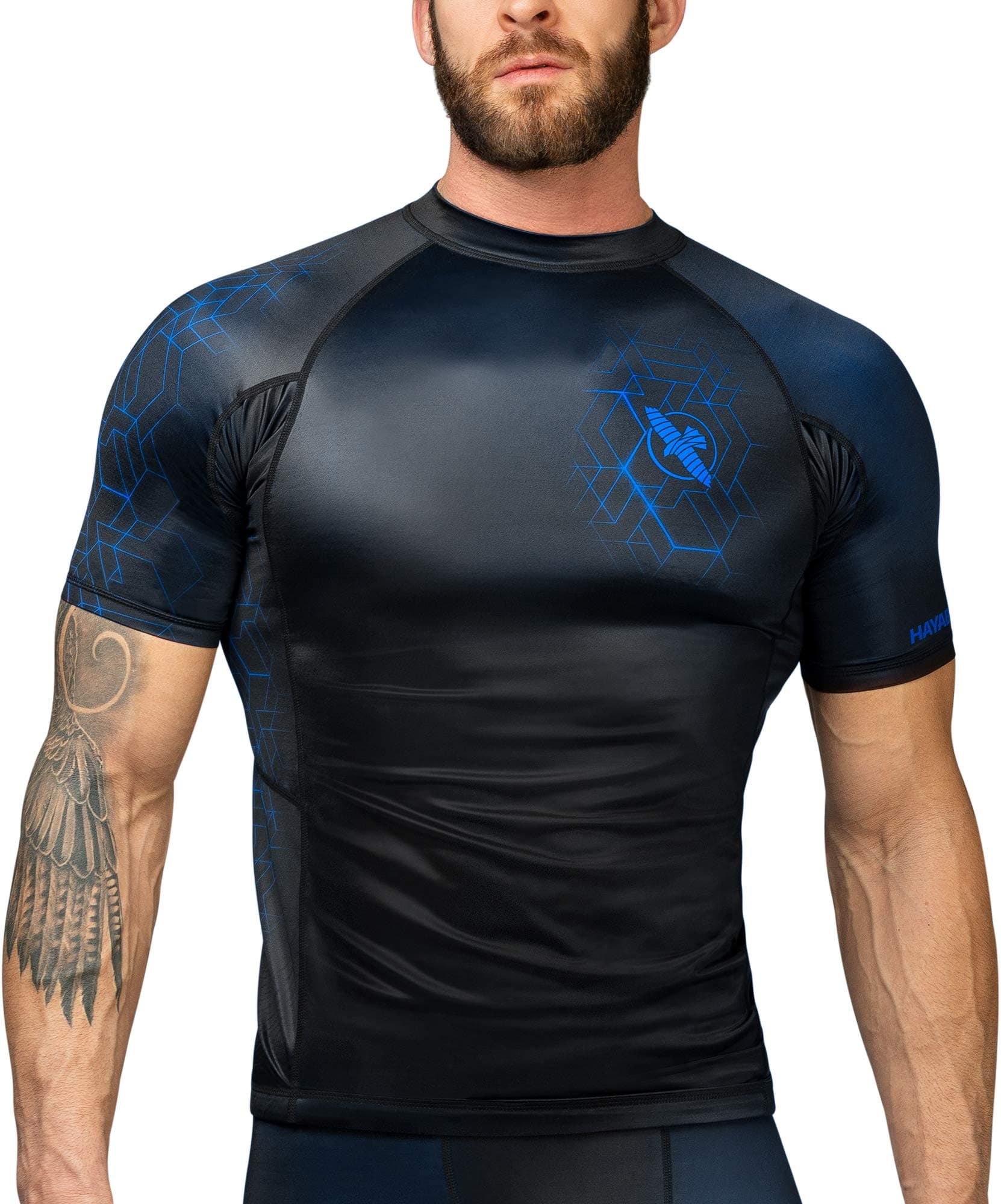 HayabusaGeo Short Sleeve BJJ Rash Guard
