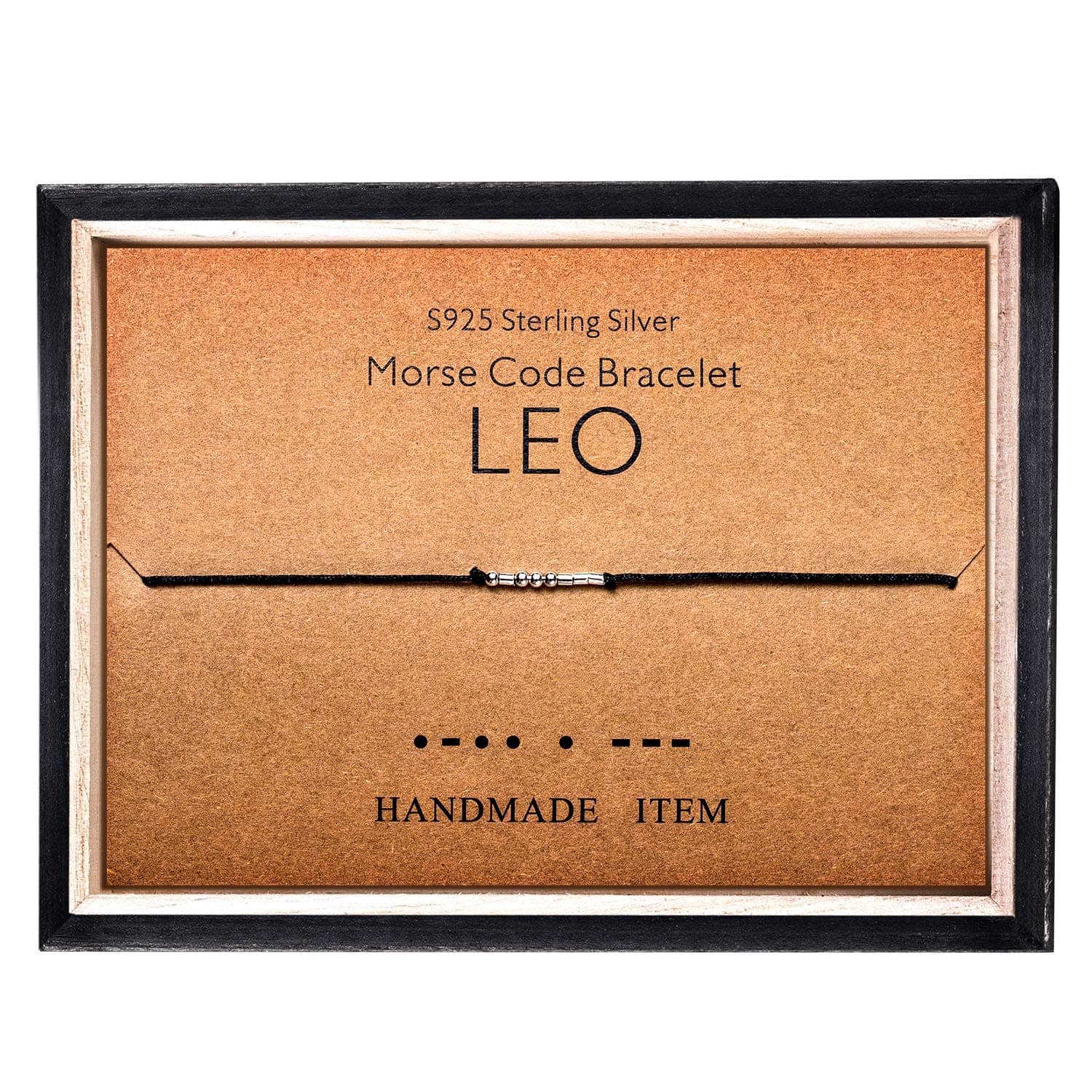 Morse Code Bracelet 925 Sterling Silver Beads on Silk Cord Secret Message LEO Zodiac bracelet Gift Jewelry for her