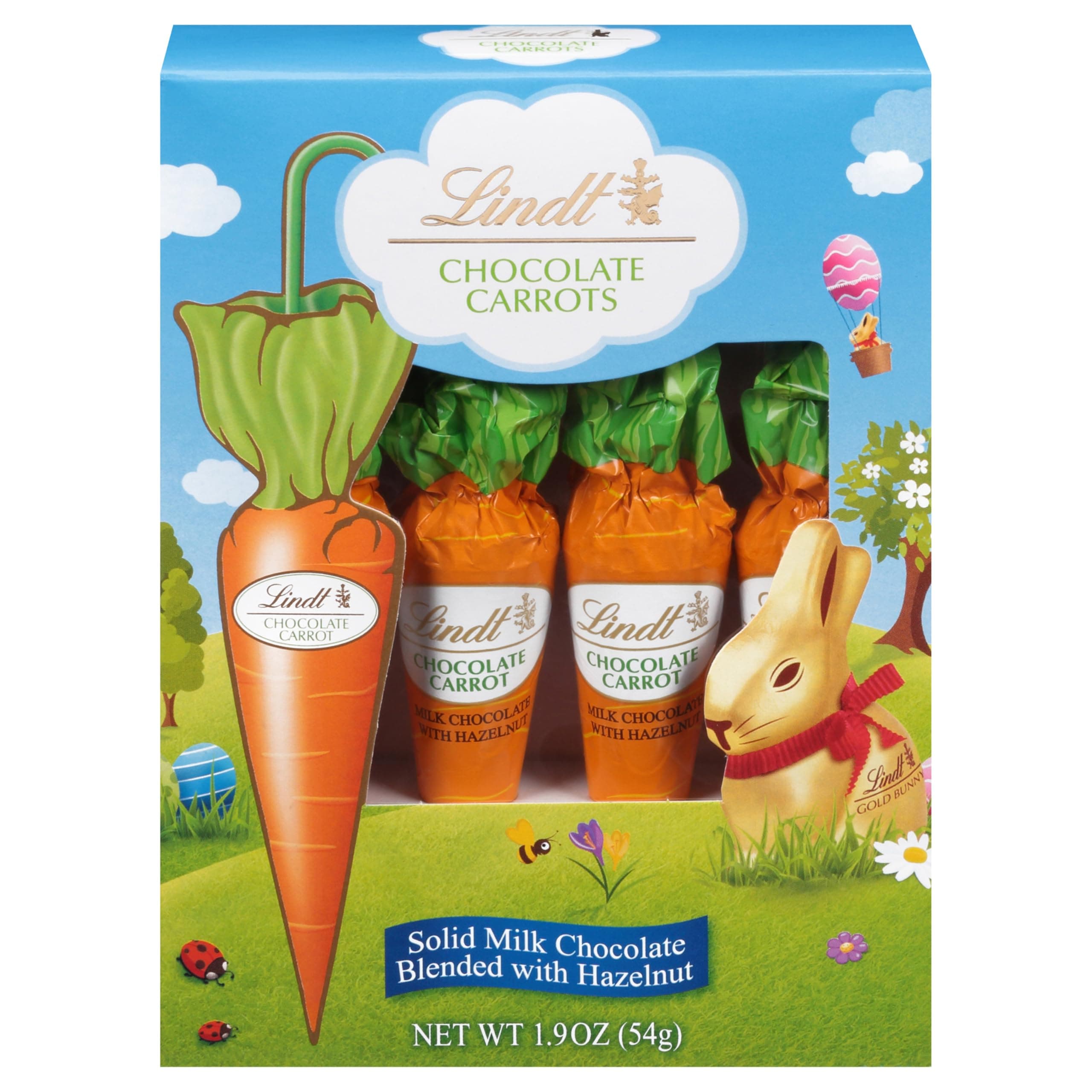 Lindt Chocolate Carrots, 4-Count,1.9oz